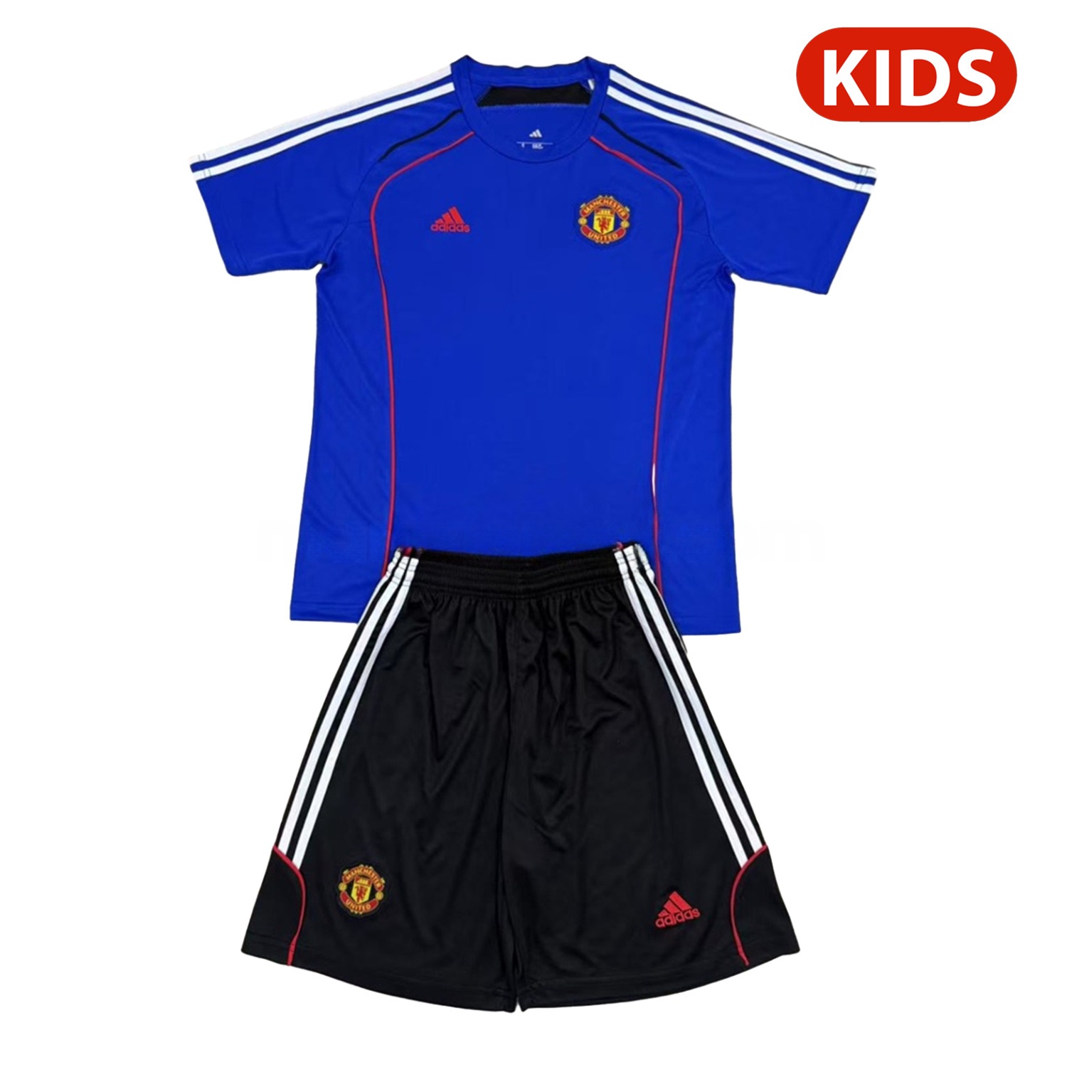 Manchester United 25-26 Urban Purtist Throwback Blue Kids Kit - ManixJersey