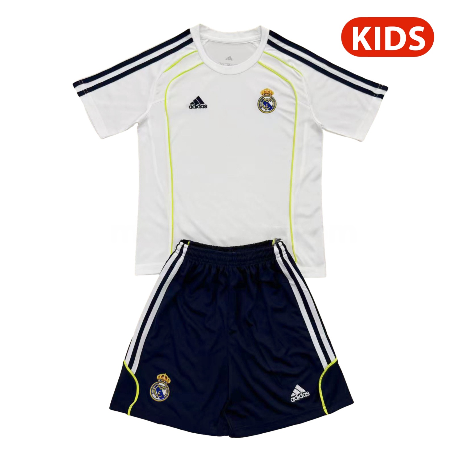 Real Madrid 25-26 T90 Throwback White Training Kids Kit - ManixJersey
