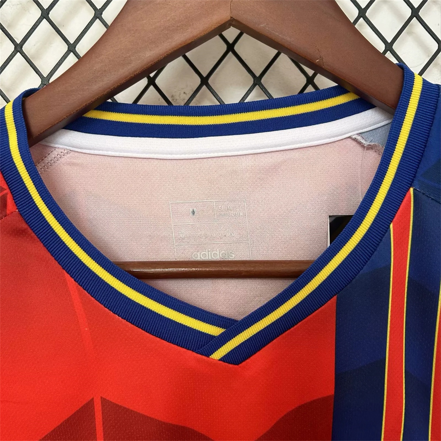 Spain 25-26 Red and Blue Throwback Style Jersey - Fans Version - ManixJersey