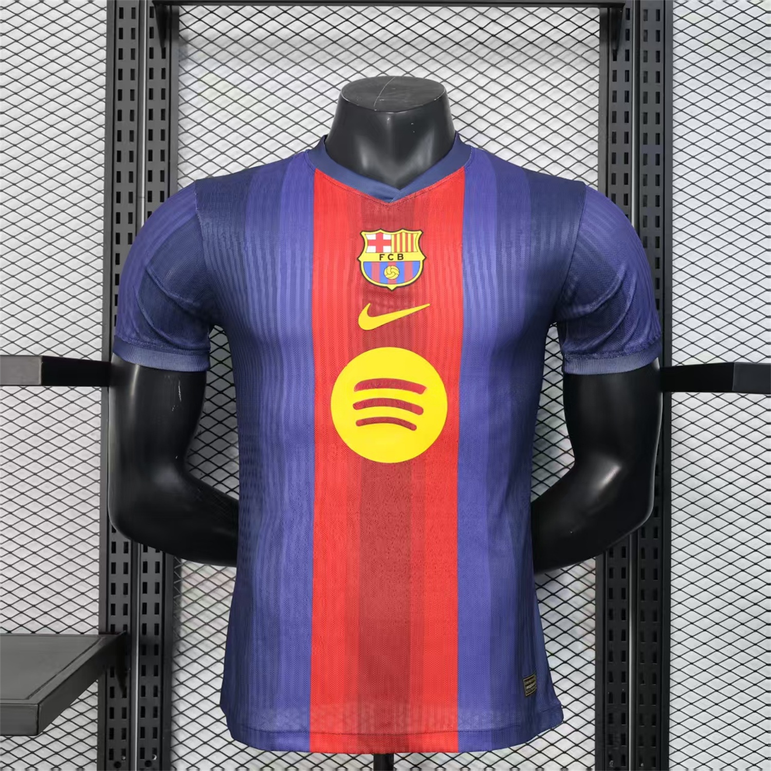 B.A.R.S.A 25-26 Big LOGO Red & Blue Stripe Special Edition Jersey - Player Version - ManixJersey