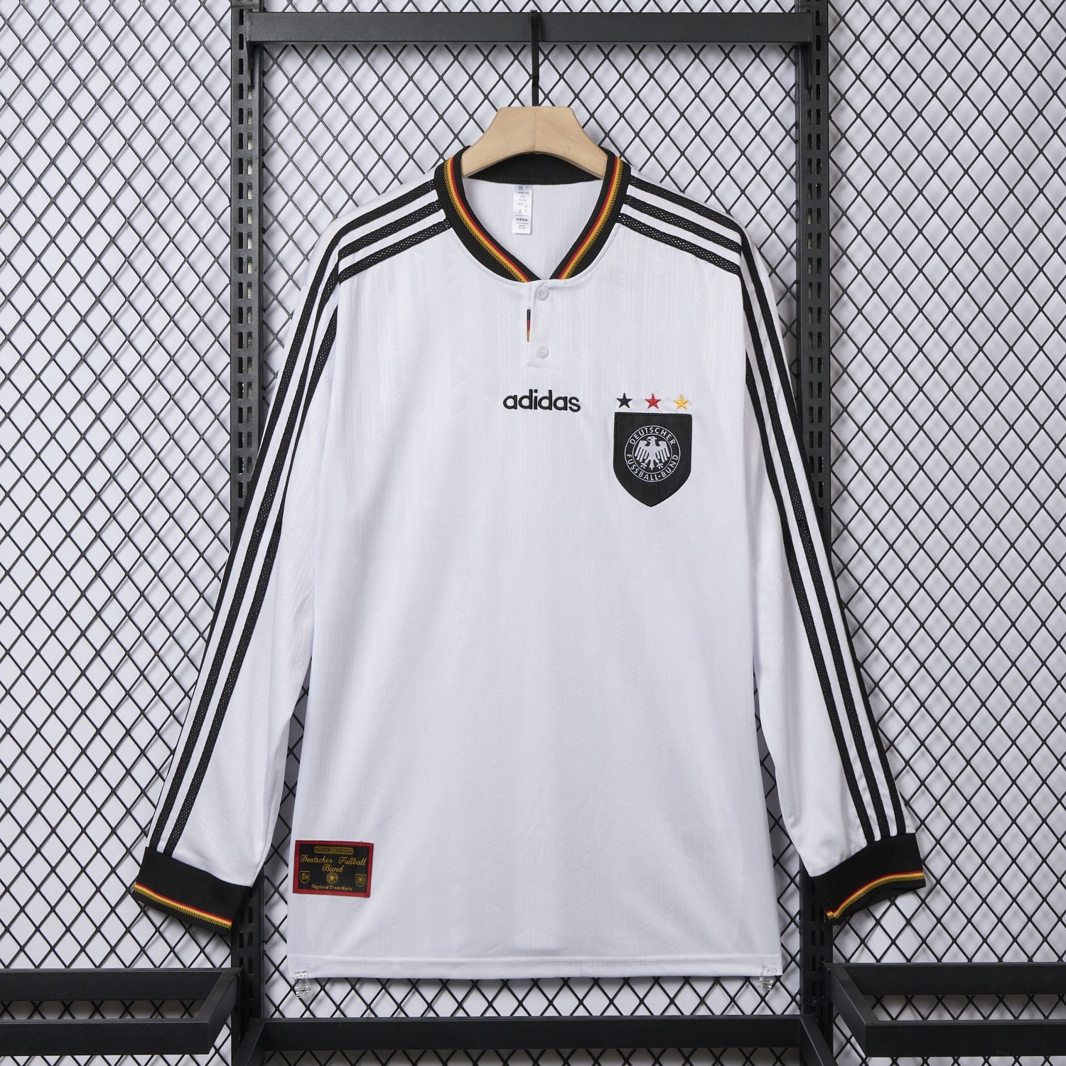 Retro Germany 1996 Home Long Sleeves Jersey - ManixJersey