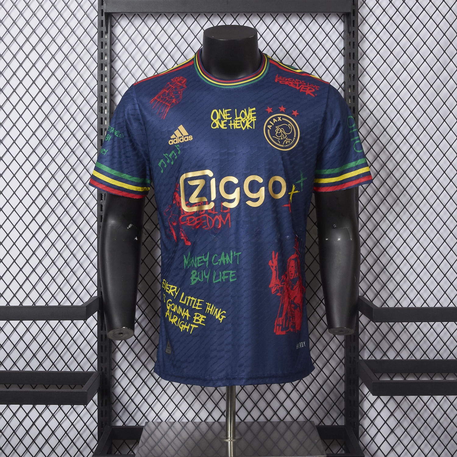 Ajax x B-O-B Marly 2025-26 40th Blue Special Edition Jersey - Player Version - ManixJersey