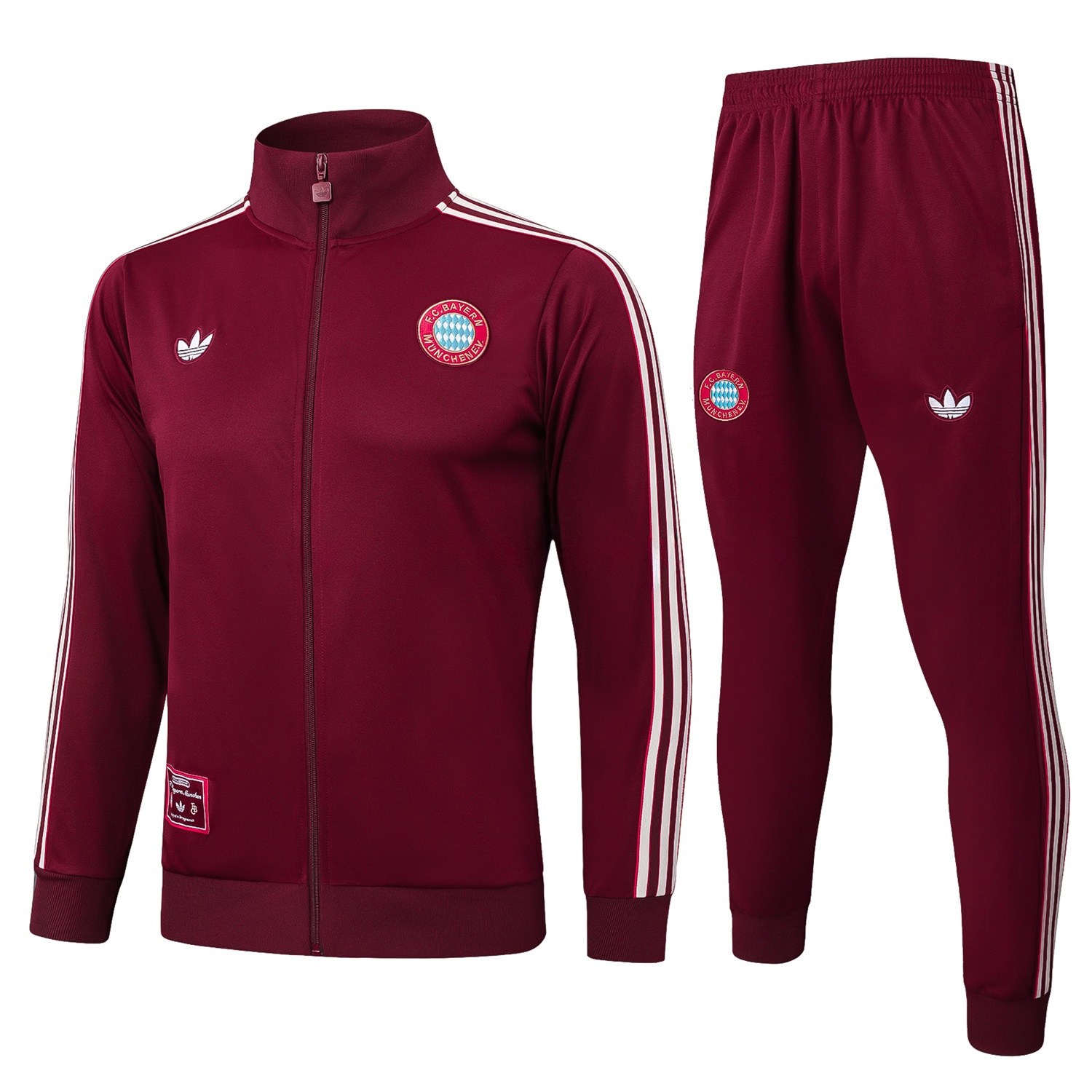 Bayern Munich 25-26 Originals Terrace Icon Jacket Training Tracksuit - Deep Red - ManixJersey