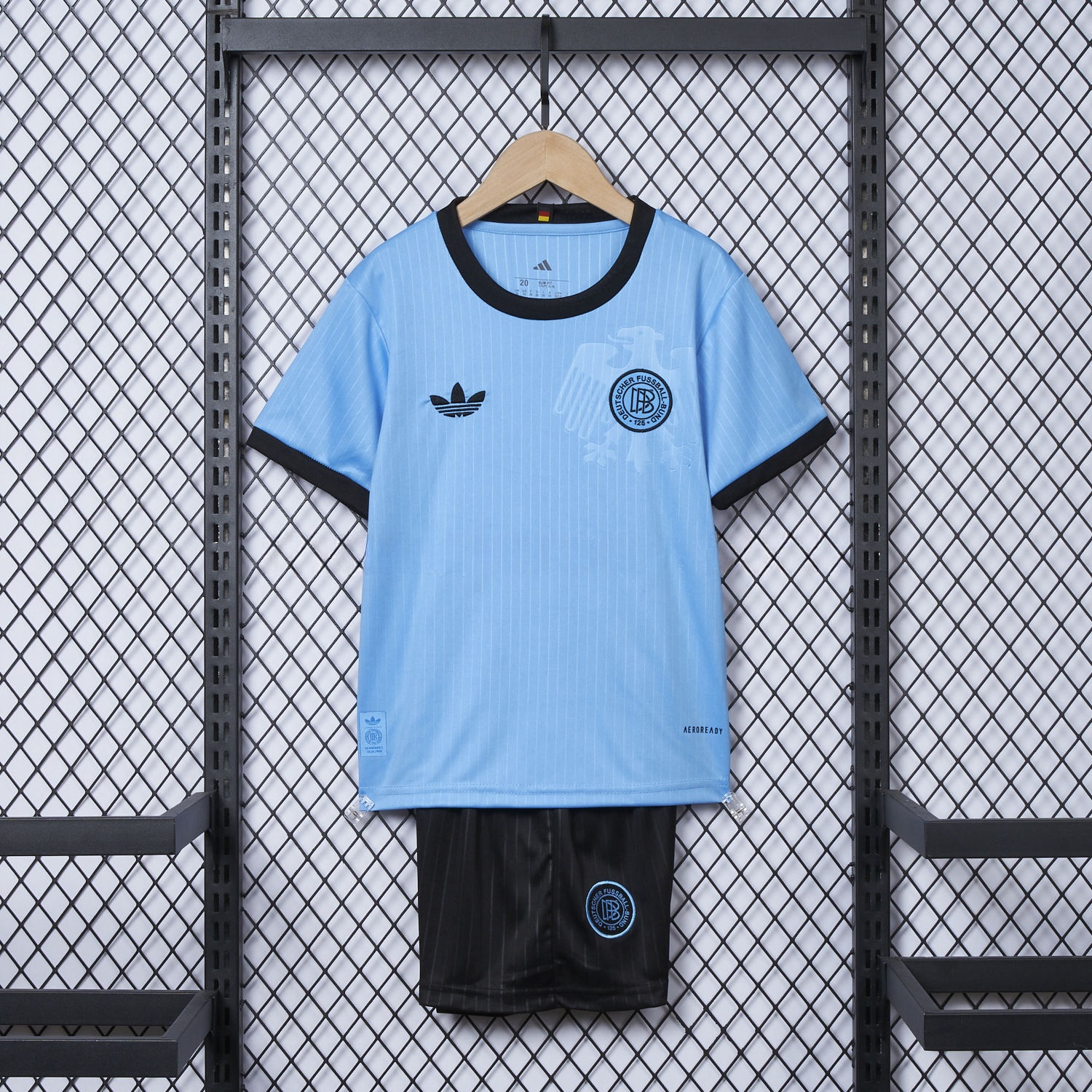 Germany 2025 125-Year Anniversary Blue Goalkeeper Kids Kit - ManixJersey