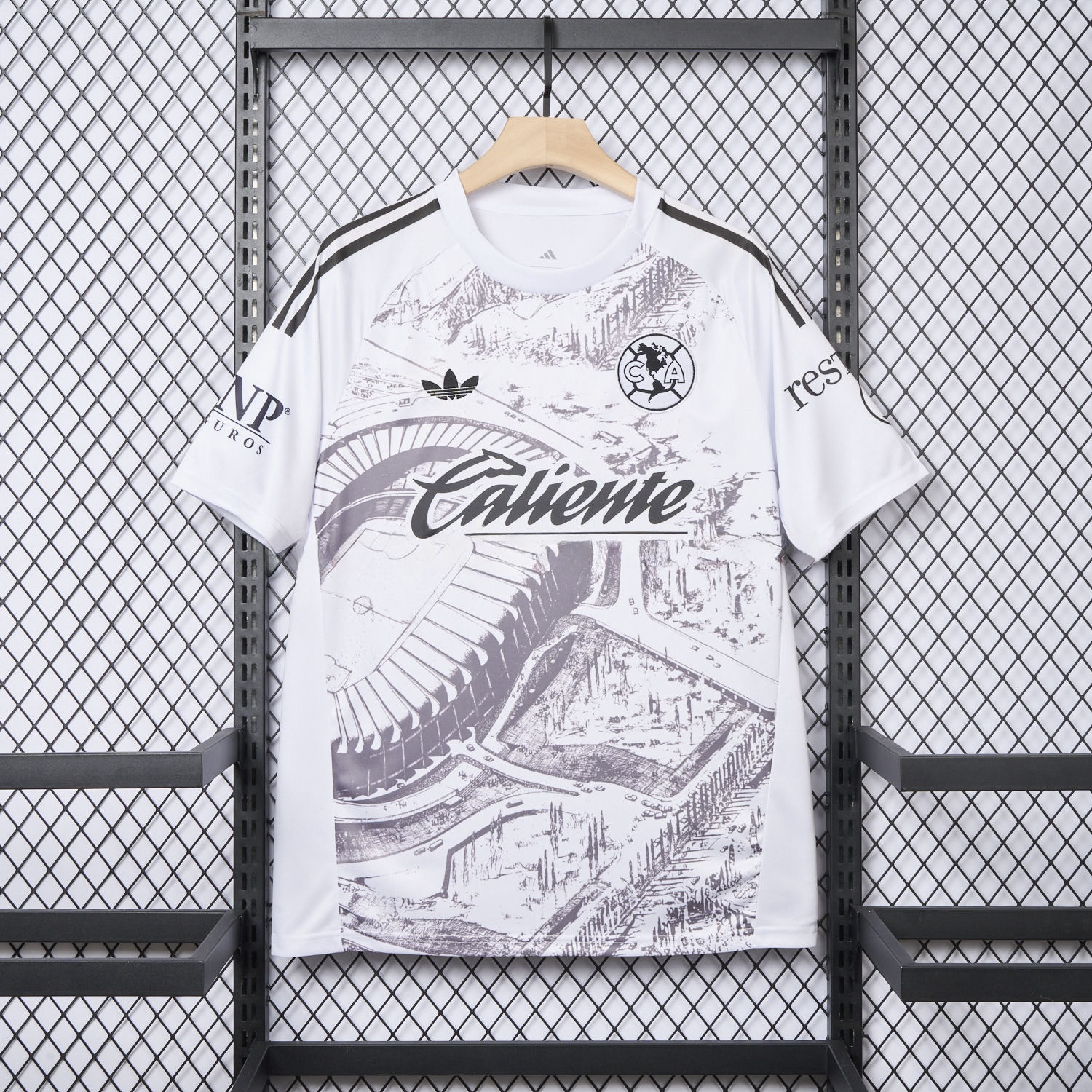 Club América 25-26 White Sketch of stadium Special Edition Jersey - Fans Version - ManixJersey