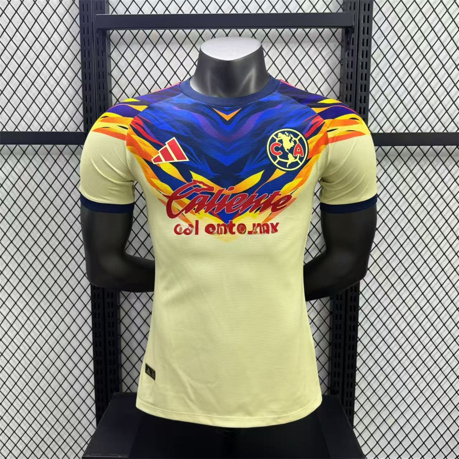 Club América 25-26 Blue Neck Light Yellow Special Jersey - Player Version - ManixJersey