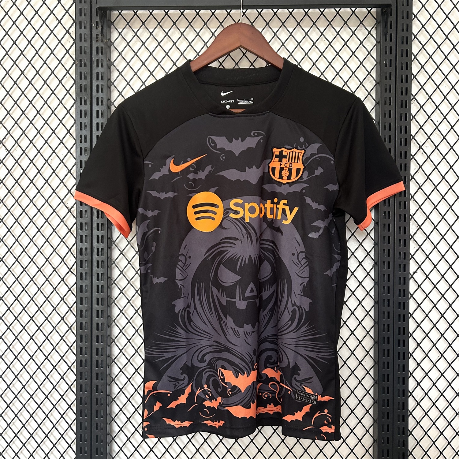 Barcelona 25-26 Halloween Pumpkin Silhouette Black Jersey - Fans Version - ManixJersey