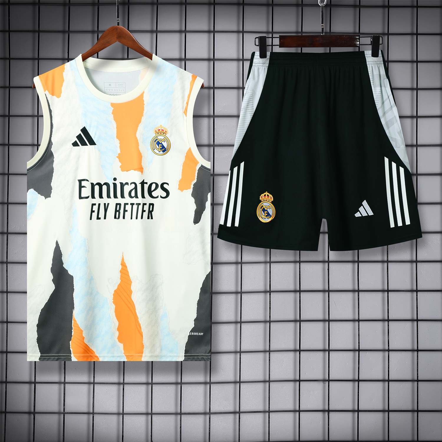 Real Madrid 24-25 Pre-Match Vest Training Set - Camouflage - ManixJersey