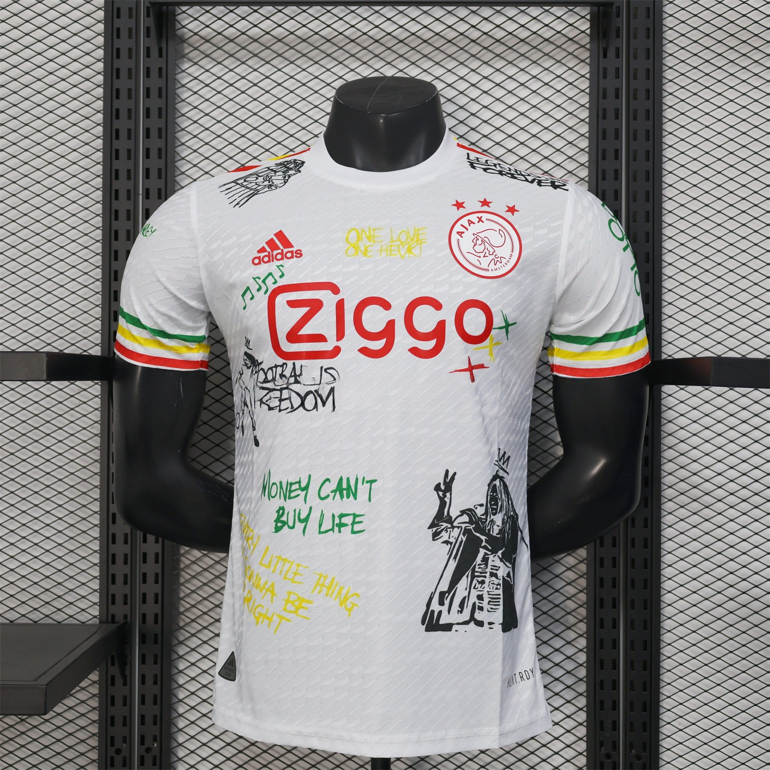Ajax x B-O-B Marly 2025-26 40th White Special Edition Jersey - Player Version - ManixJersey