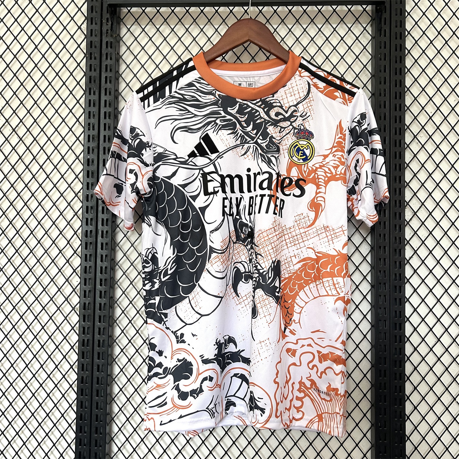 Real Madrid 25-26 Black Dragon Orange Dragon White Special Edition Jersey - Fans Version - ManixJersey