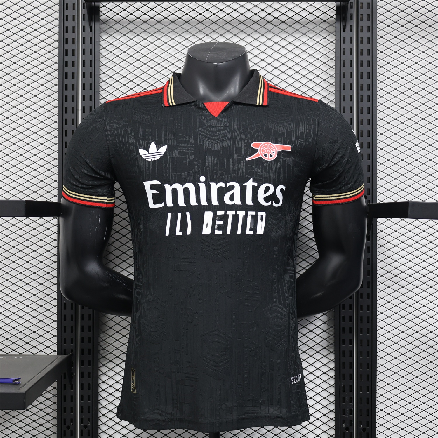 Arsenal 25-26 Black POLO Throwback Trefoil Jersey - Player Version - ManixJersey