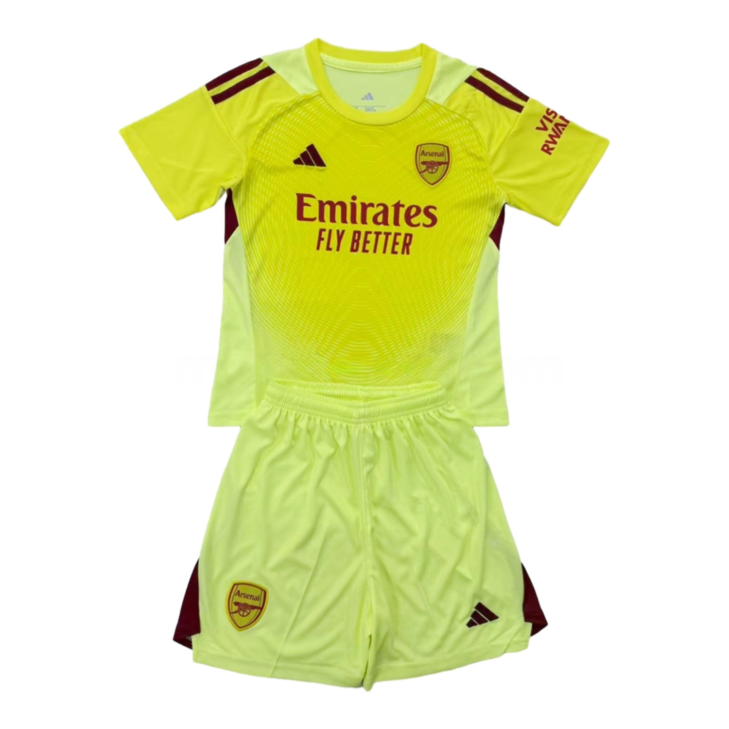 Arsenal 25-26 Light Yellow Goalkeeper Kids Kit - ManixJersey