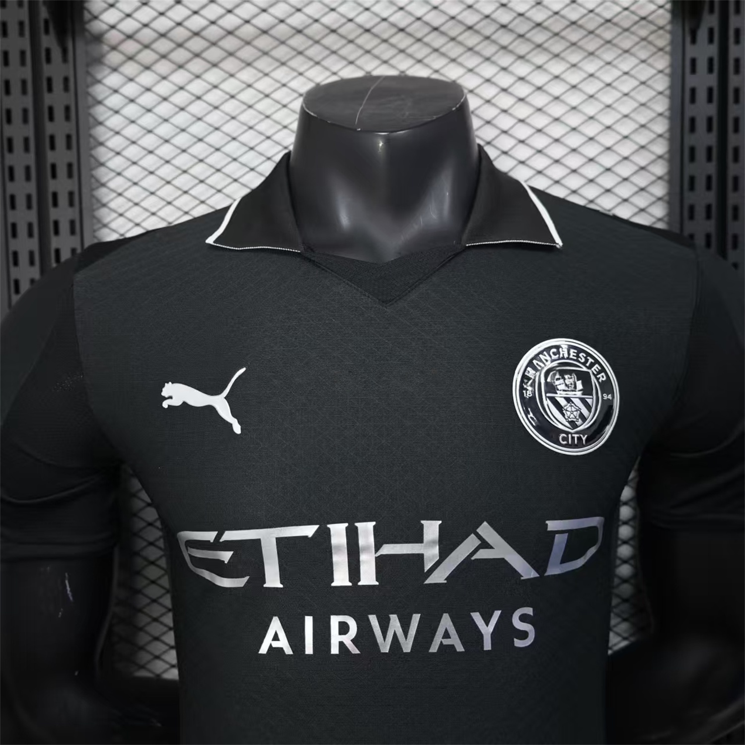 Manchester City 25-26 Black Polo Silver Label Special Jersey - Player Version - ManixJersey