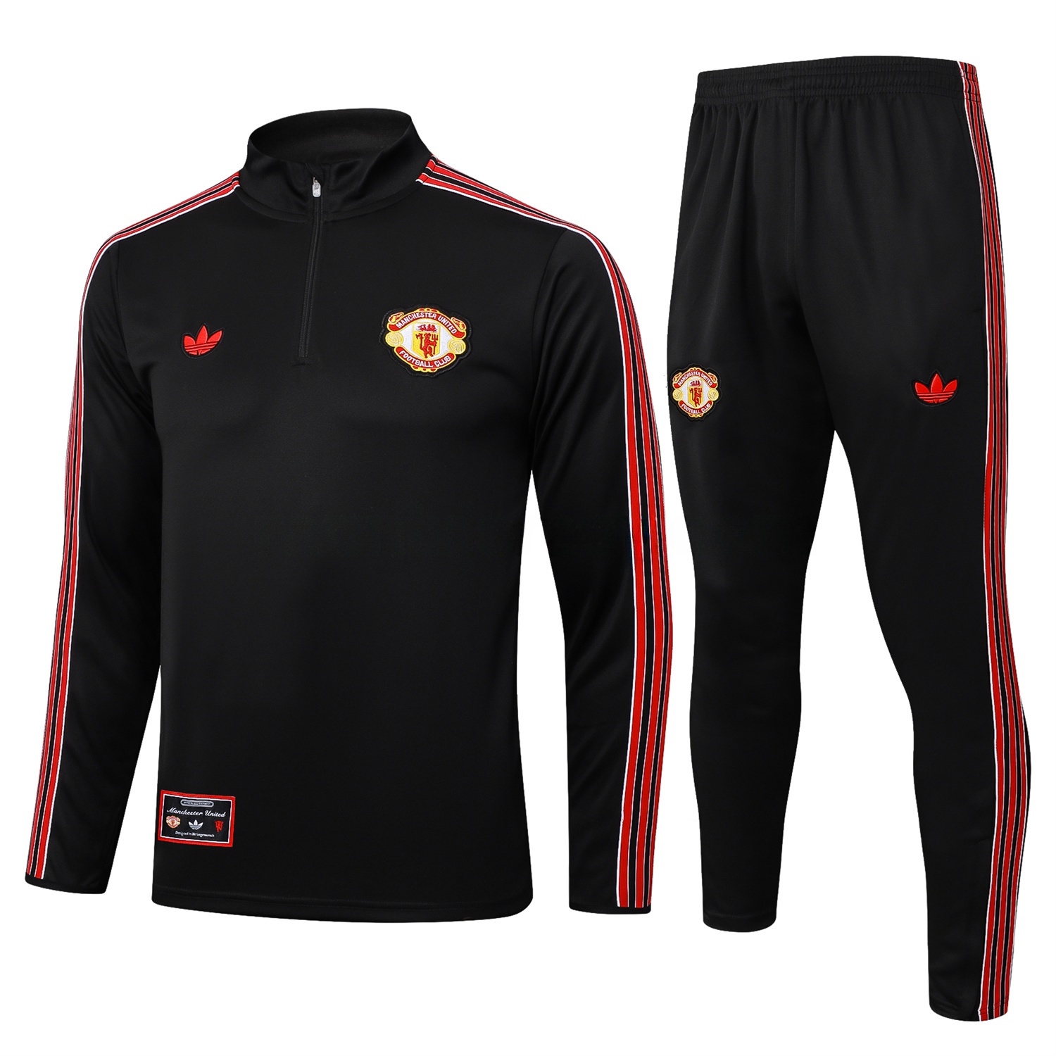 Manchester United 25-26 Originals Terrace Icon Jacket Training Tracksuit - Black - ManixJersey