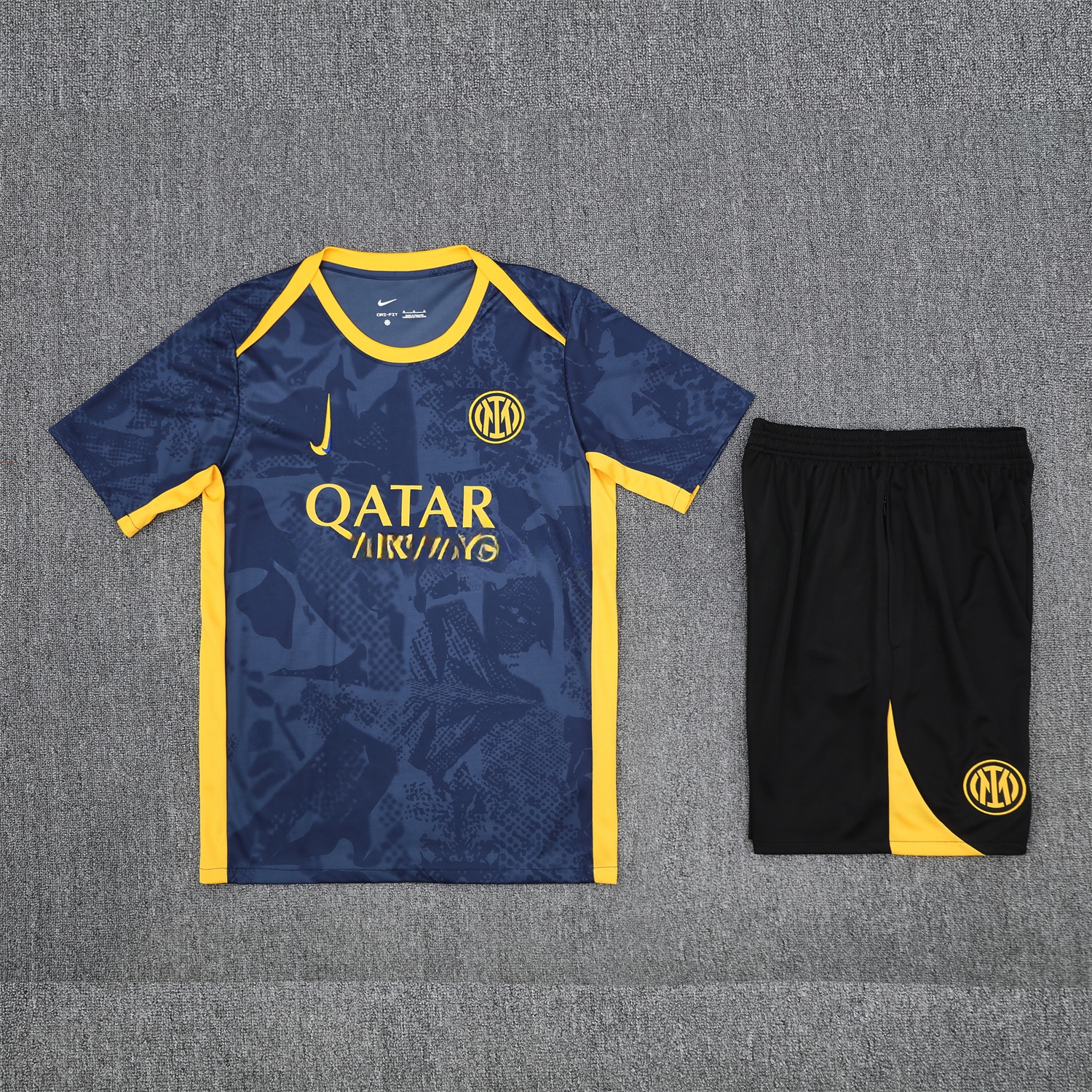 Inter Milan 25-26 Short-Sleeve Training Set - Deep Blue Camouflage - ManixJersey