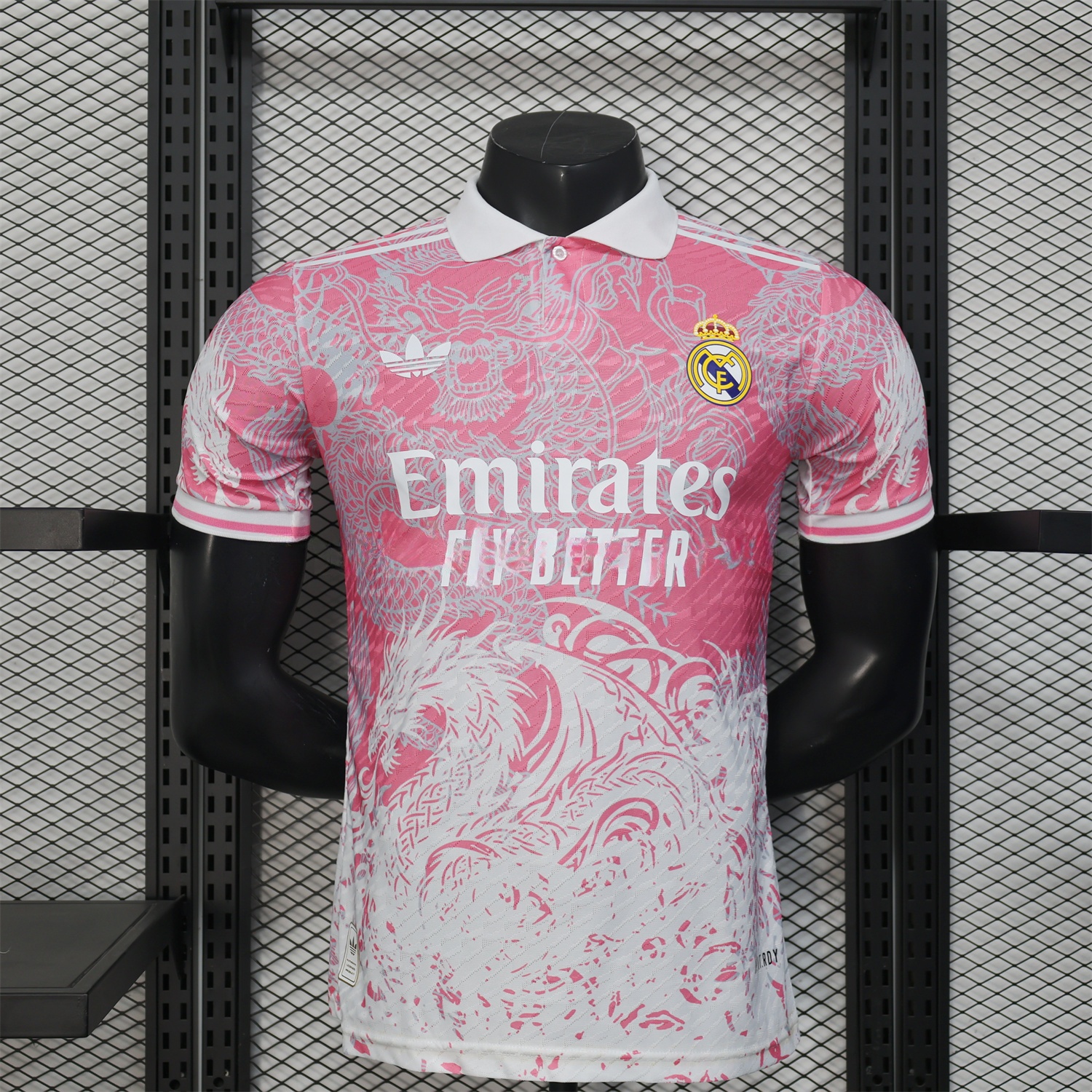 Real Madrid 25-26 Pink and White Gradient Chinese and Western Style Dragon Jersey - Player Version - ManixJersey