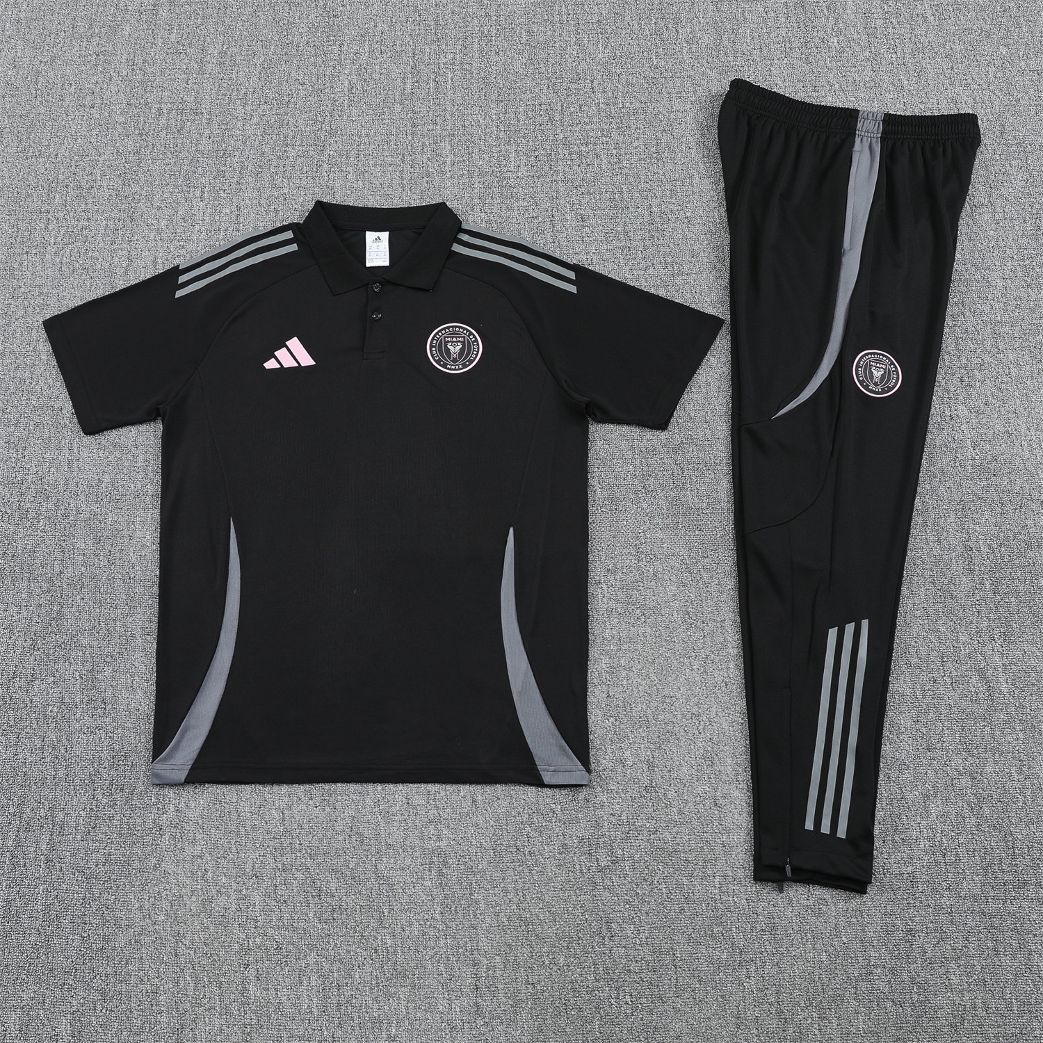 INT M.A.M 25-26 POLO Short-Sleeve Training Set - Black Top and Pants - ManixJersey