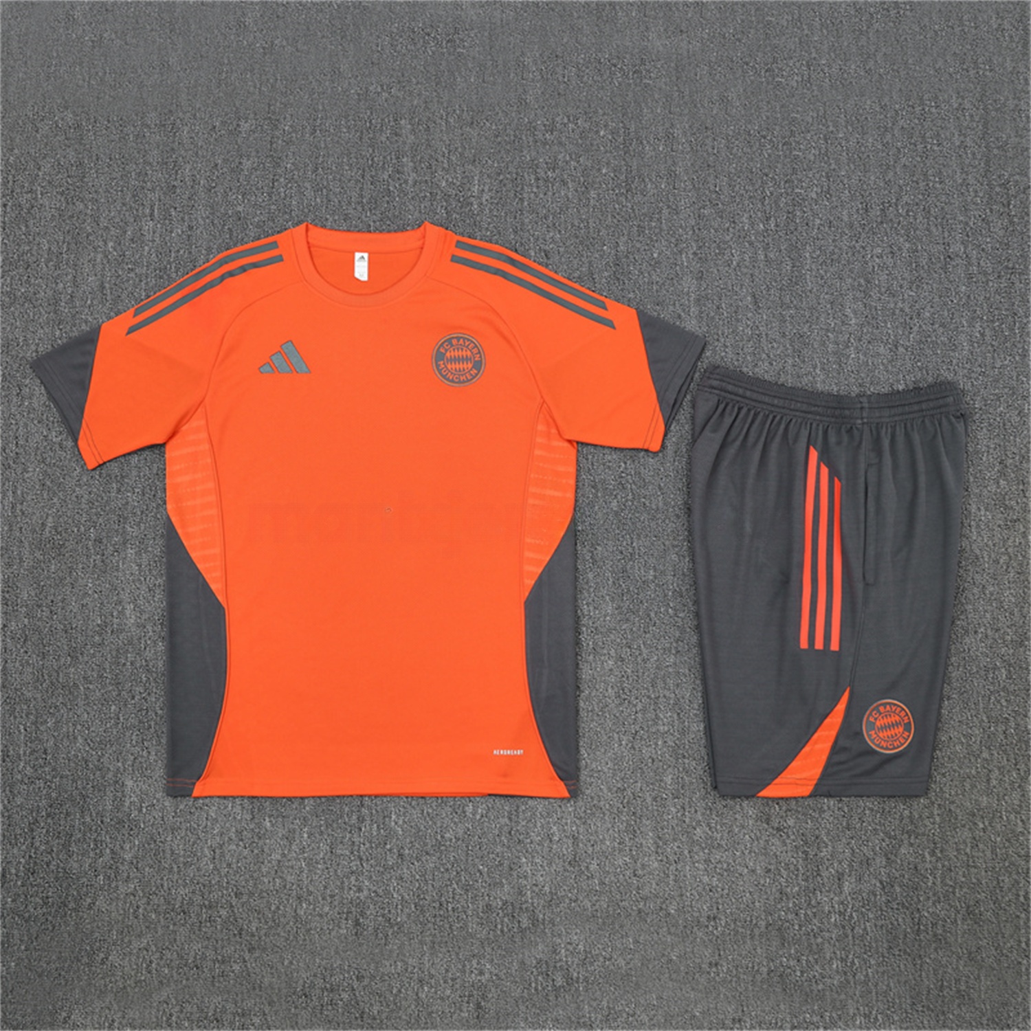 Bayern Munich 25-26 Short-Sleeve Training Set - Orange Top & Gray shorts - ManixJersey
