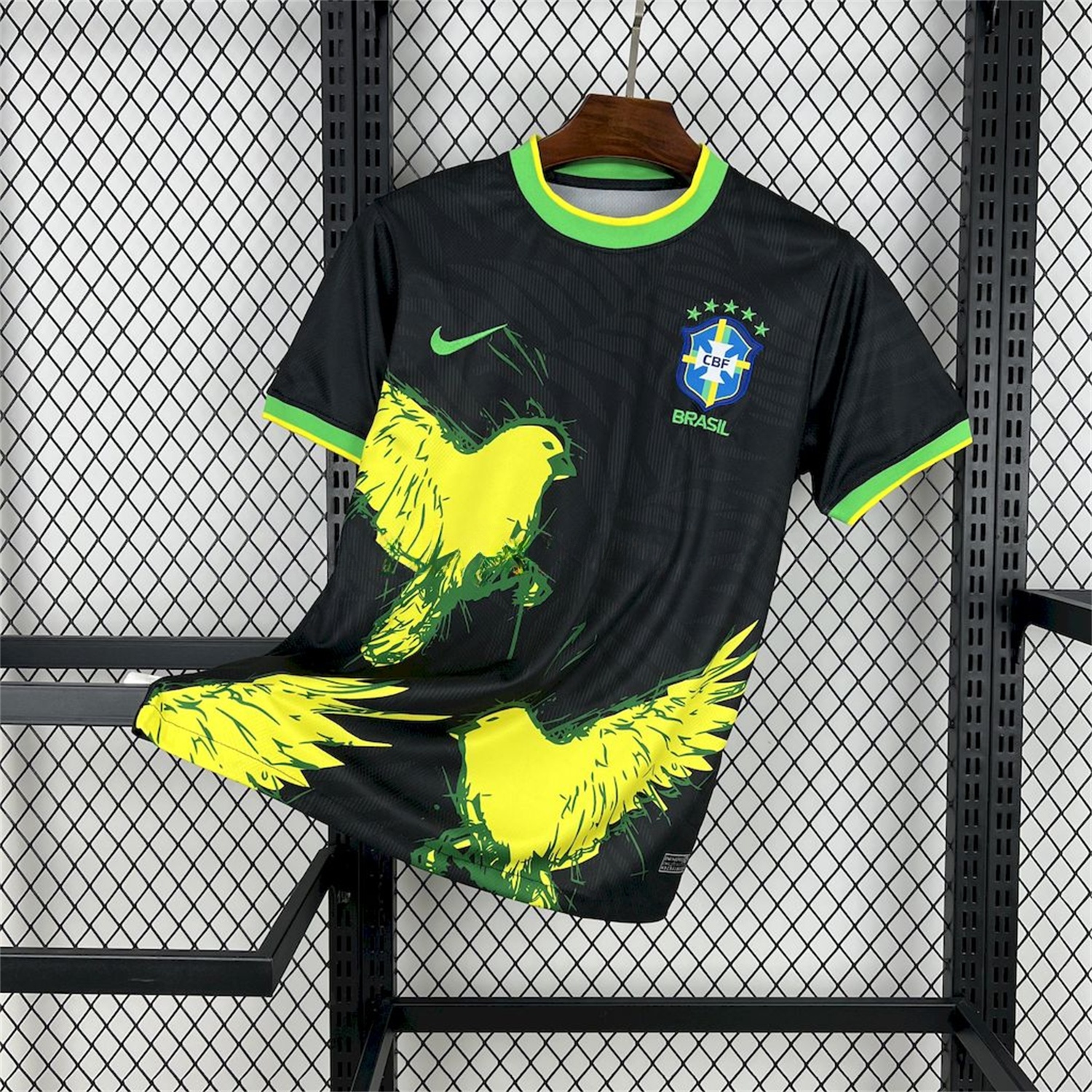 Brazil 25-26 Yellow Dove Black Jersey - Fans Version - ManixJersey