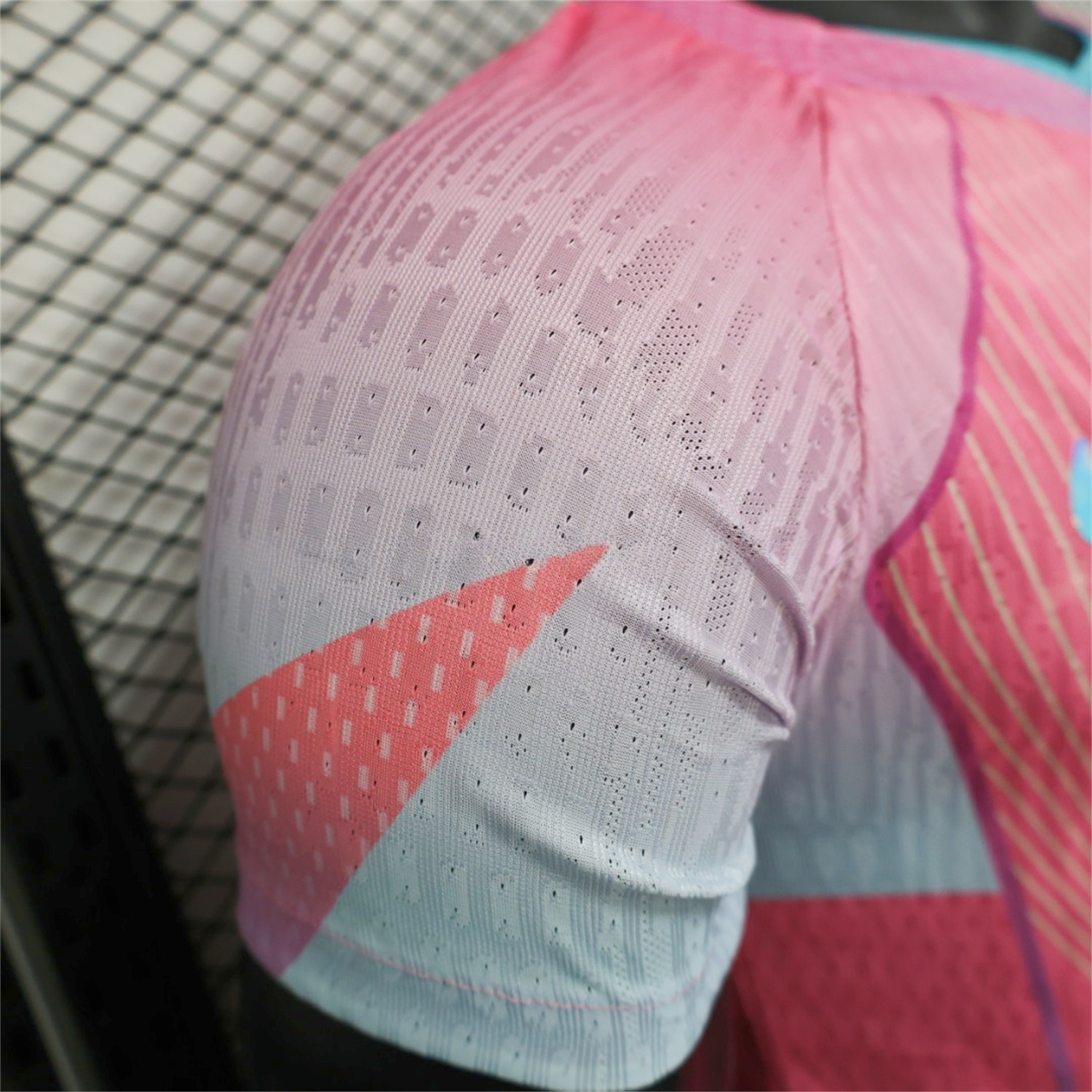 B.A.R.S.A 25-26 Pink and Light Blue Stripes Jersey - Player Version - ManixJersey