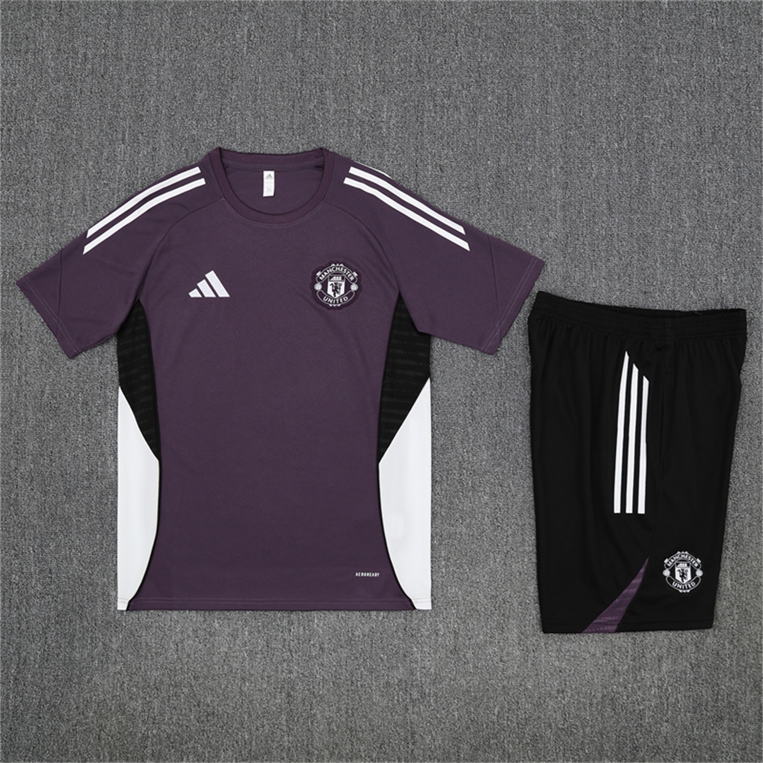 Manchester United 25-26 Short-Sleeve Training Set - Purple Top & Black shorts - ManixJersey