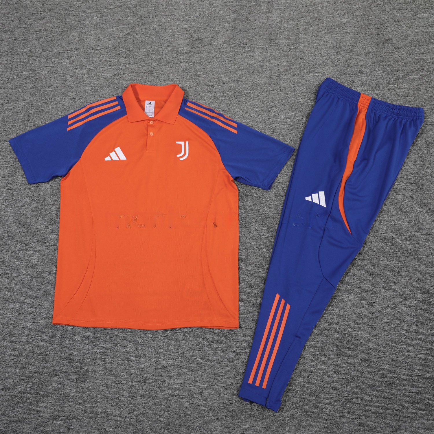Juventus 25-26 POLO Short-Sleeve Training Set - Orange Top and Blue Pants - ManixJersey