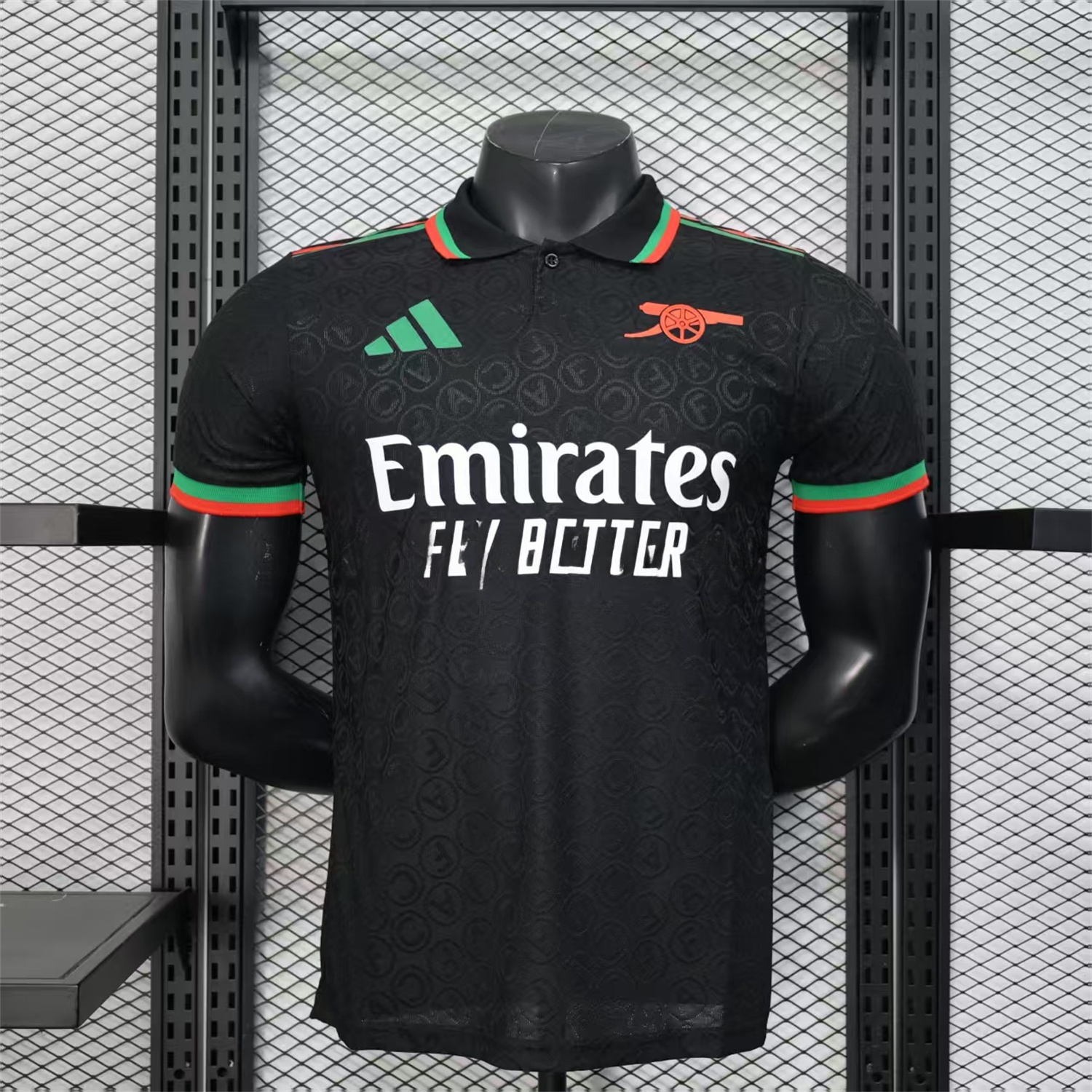 Arsenal 25-26 Black POLO Letter Pattern Special Jersey - Player Version - ManixJersey