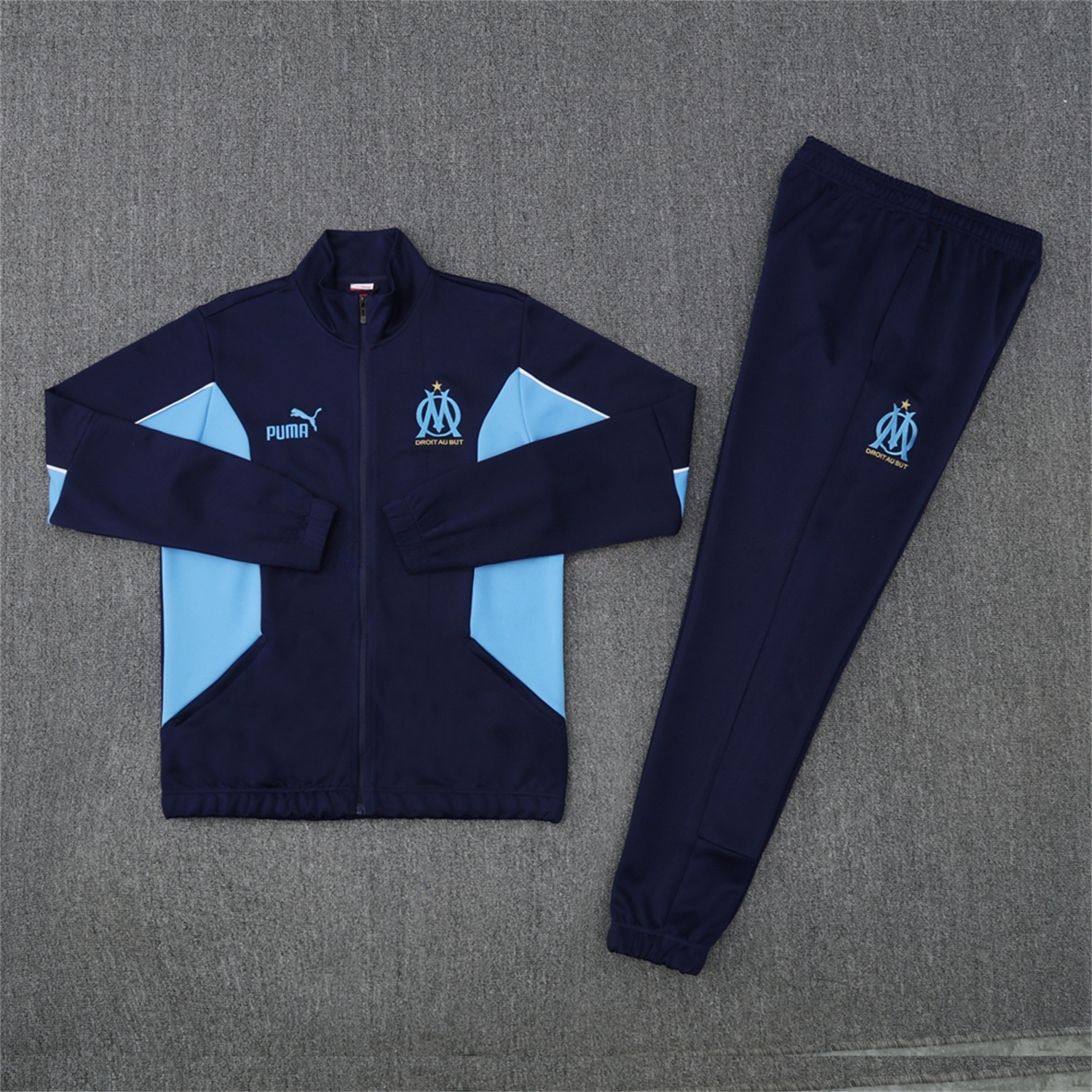 Marseille 25-26 Jacket Training Tracksuit - Deep Blue Jackets & Pants - ManixJersey