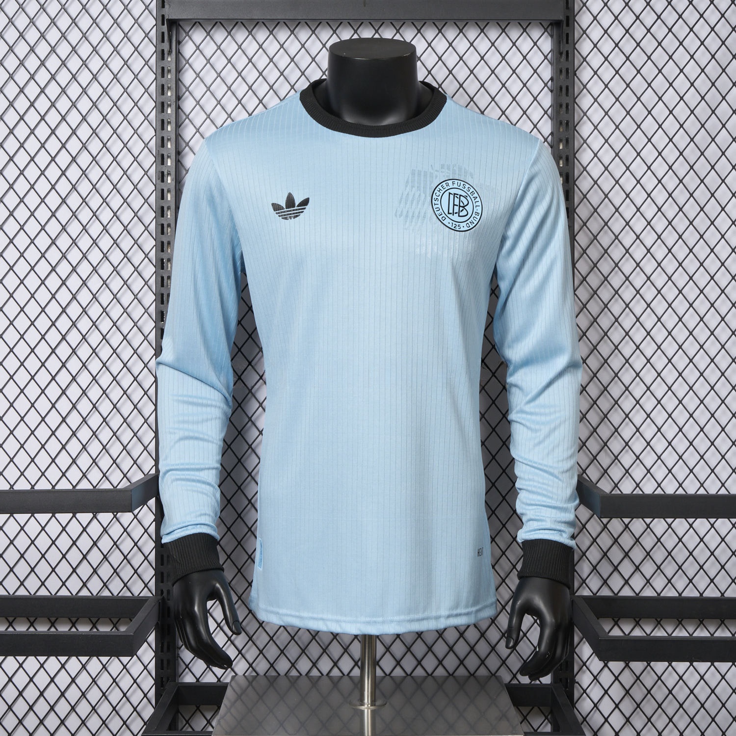 Germany 2025 125-Year Anniversary GK Blue Long Sleeve Jersey - Player Version - ManixJersey