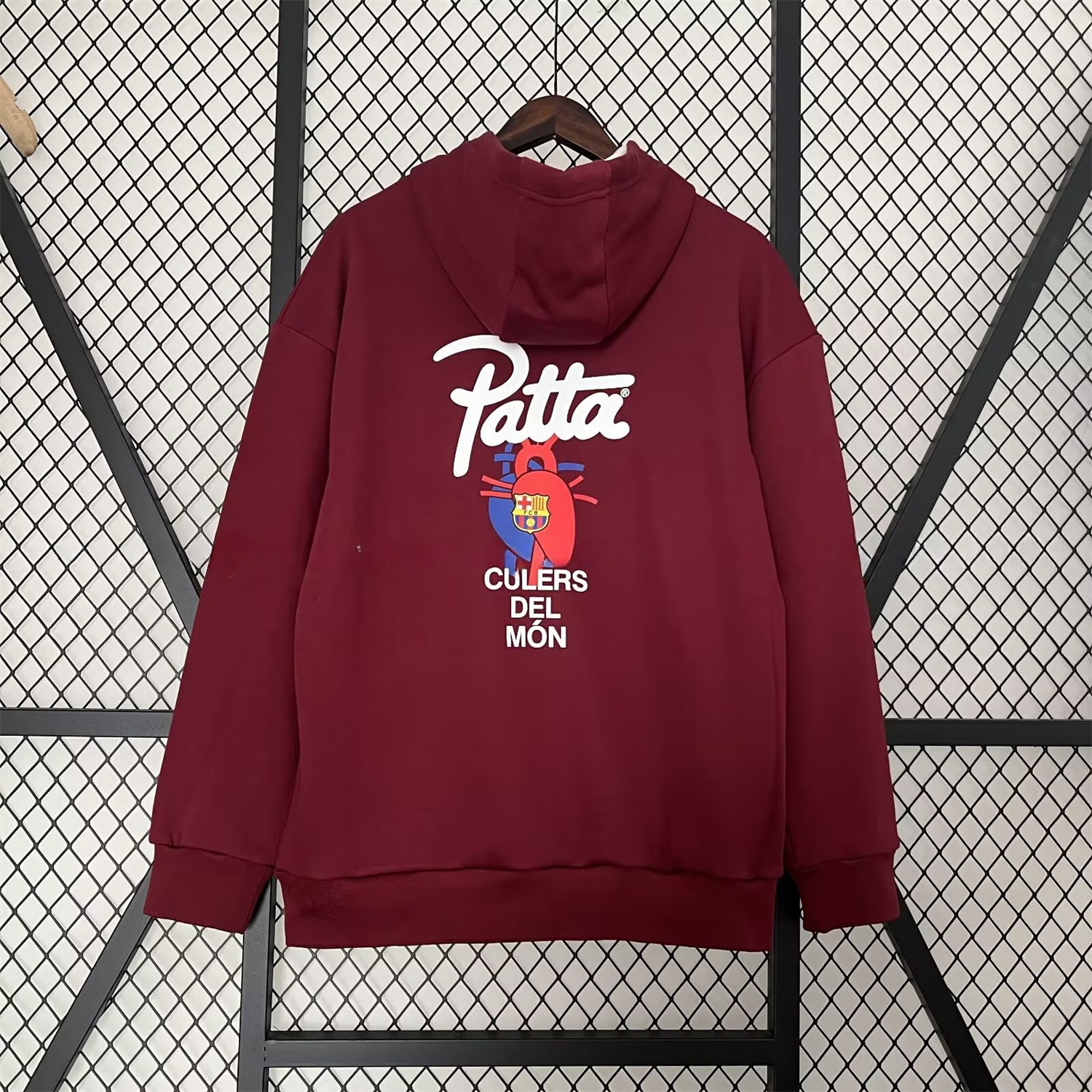 Barcelona x Patta 25-26 Red Unisex Pullover Hoodie - ManixJersey