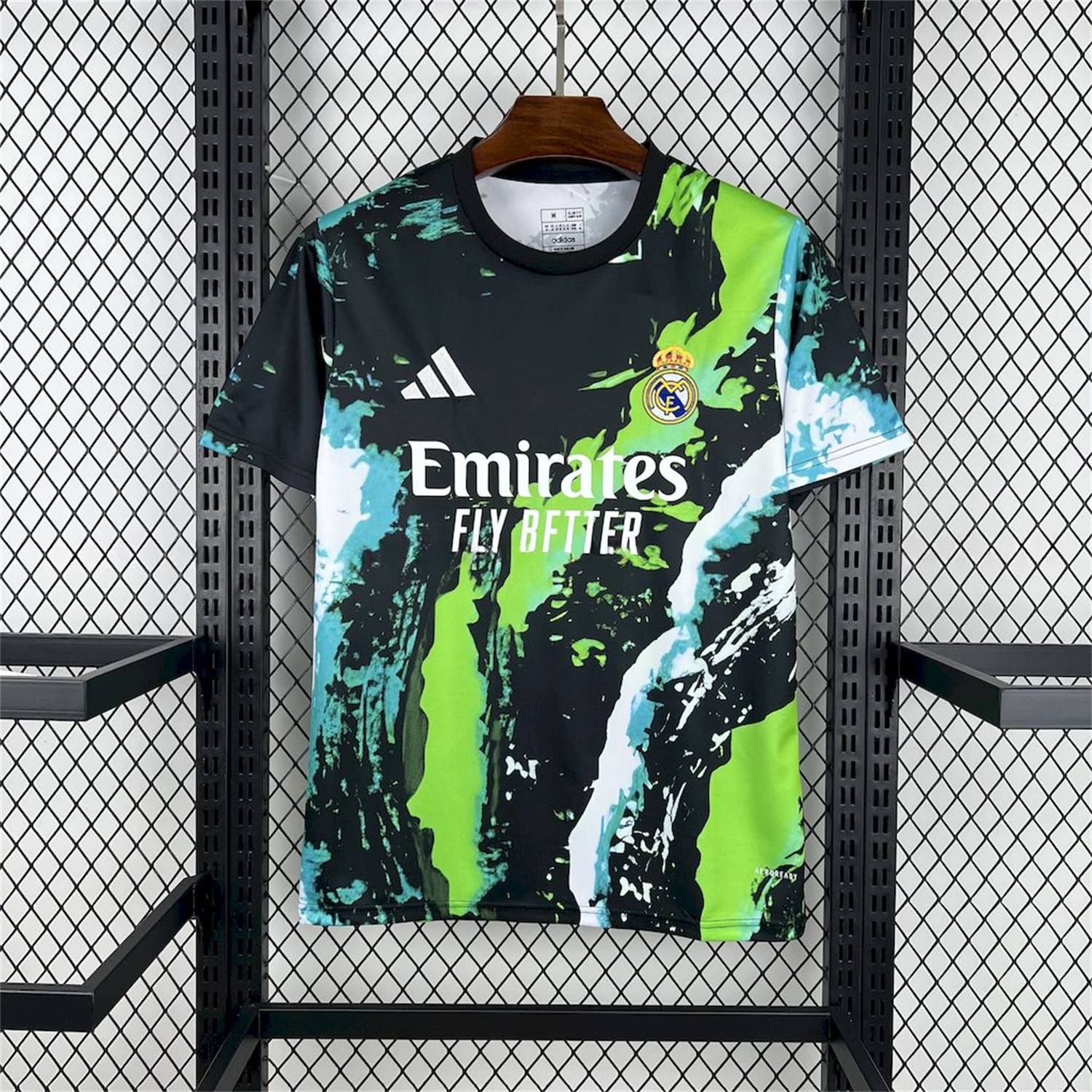 Real Madrid 25-26 Black Green Colorful Training Jersey - Fans Version - ManixJersey