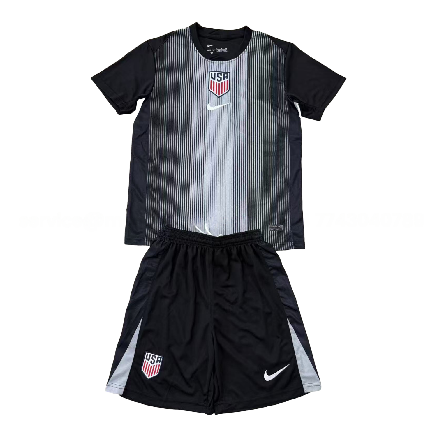United States USA 25-26 Black Goalkeeper Men's Adult Jersey Set - Fans Version - ManixJersey