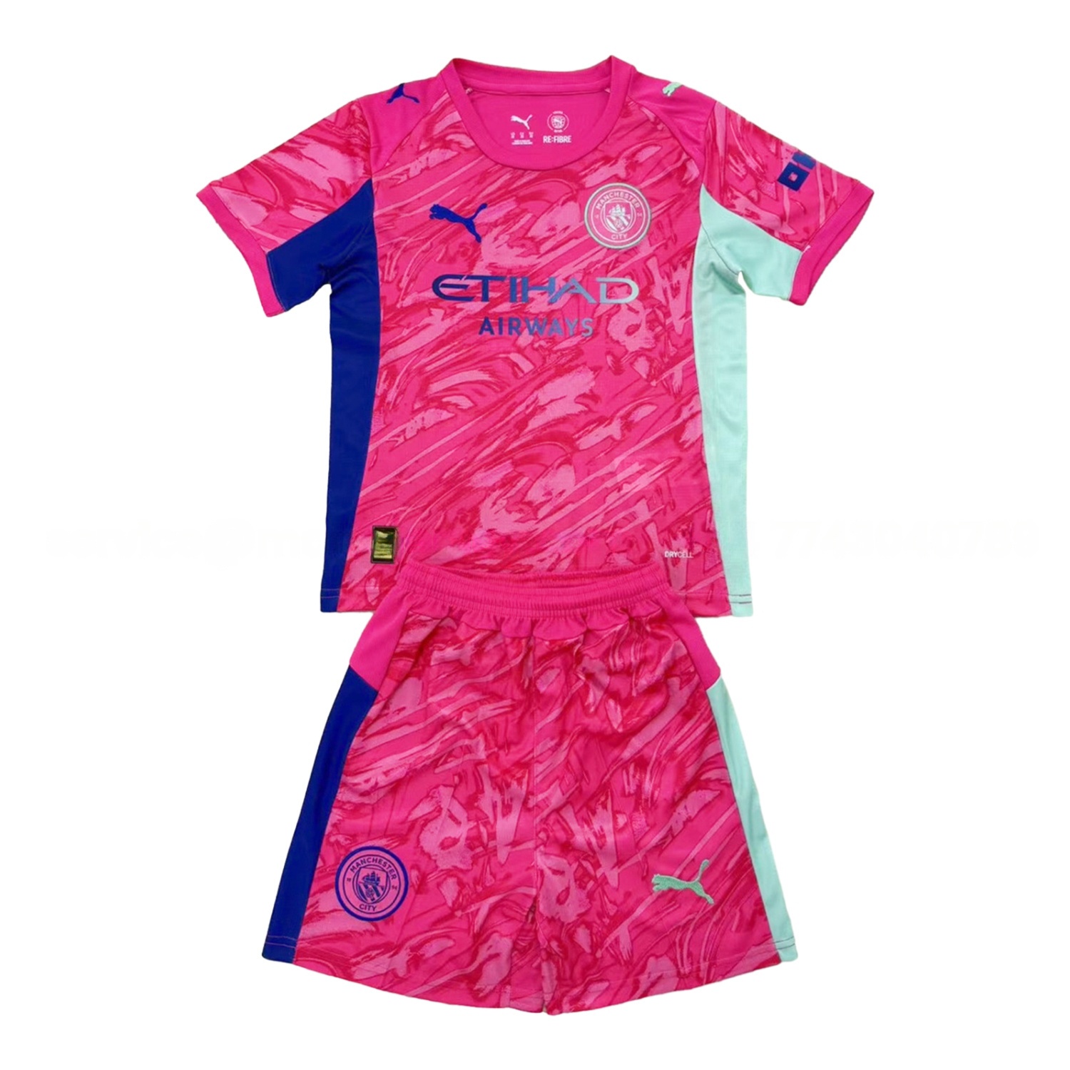 Manchester City 25-26 Pink Red Goalkeeper Men's Adult Jersey Set - Fans Version - ManixJersey