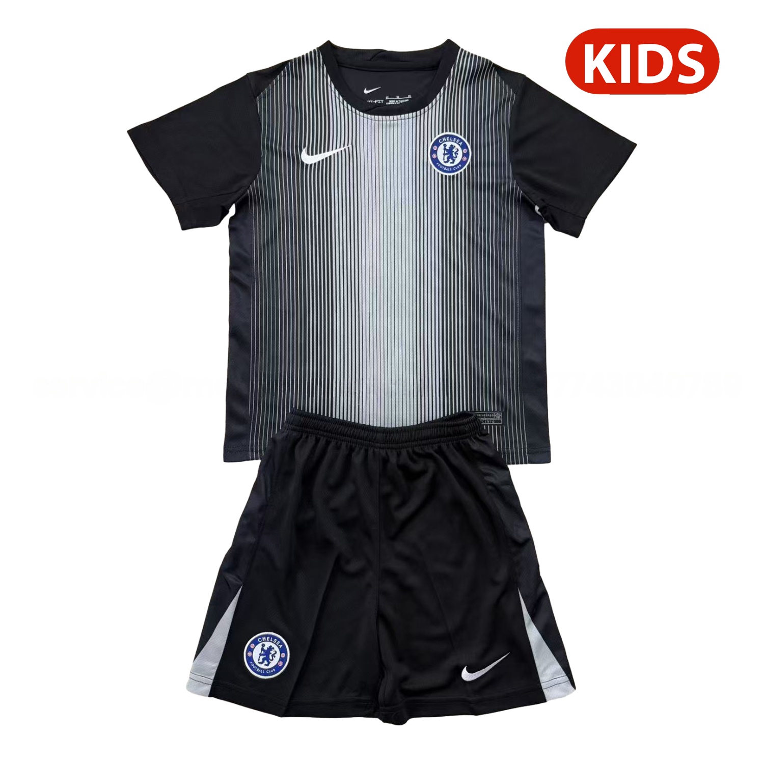 C.H.E.L.S.E.A 25-26 Black Goalkeeper Kids Kit - ManixJersey