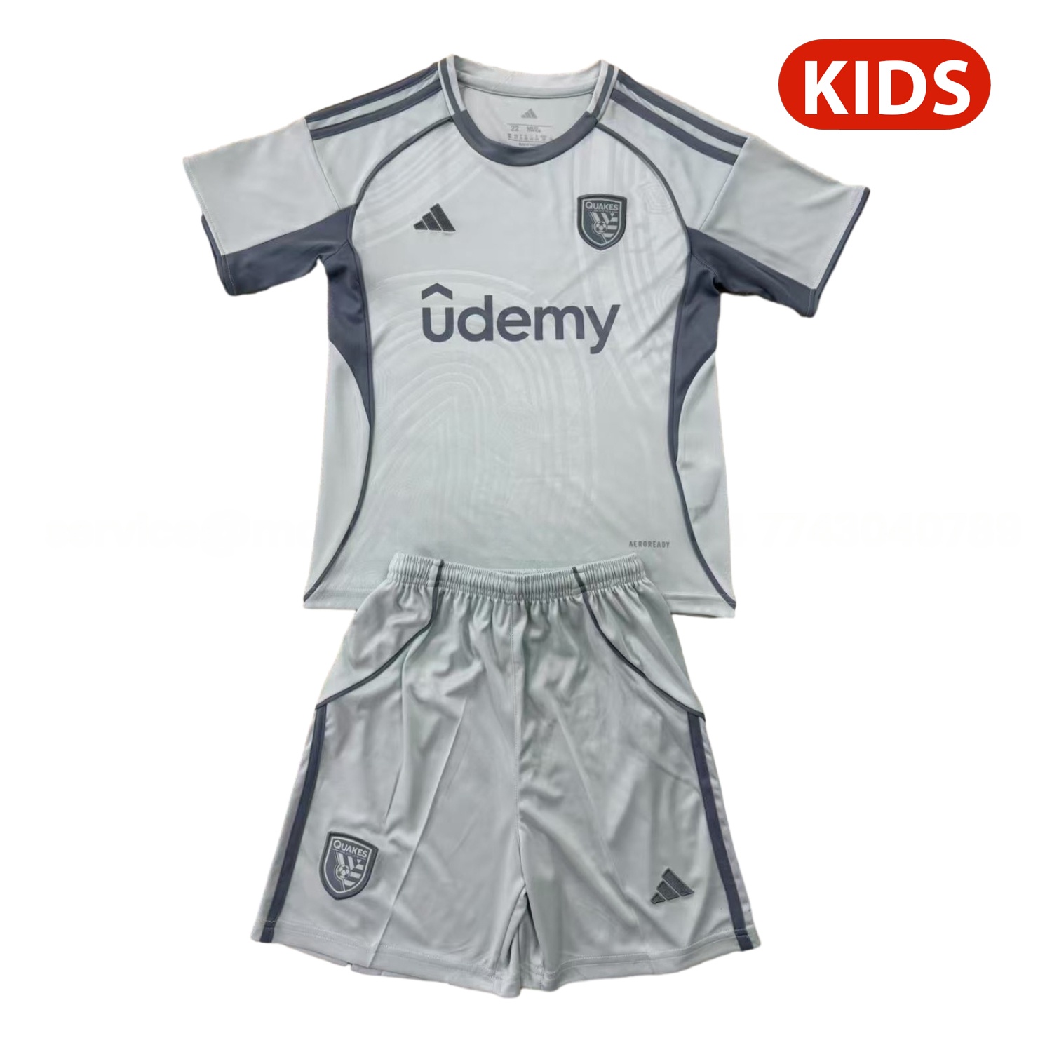 San Jose Earthquakes 25-26 Pre-Match Training Kids Kit - ManixJersey