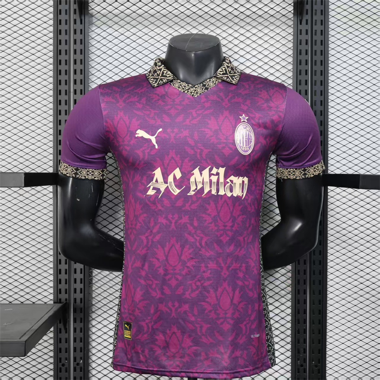 AC Milan 25-26 Team Name Advertisement Purple POLO Special Jersey - Player Version - ManixJersey