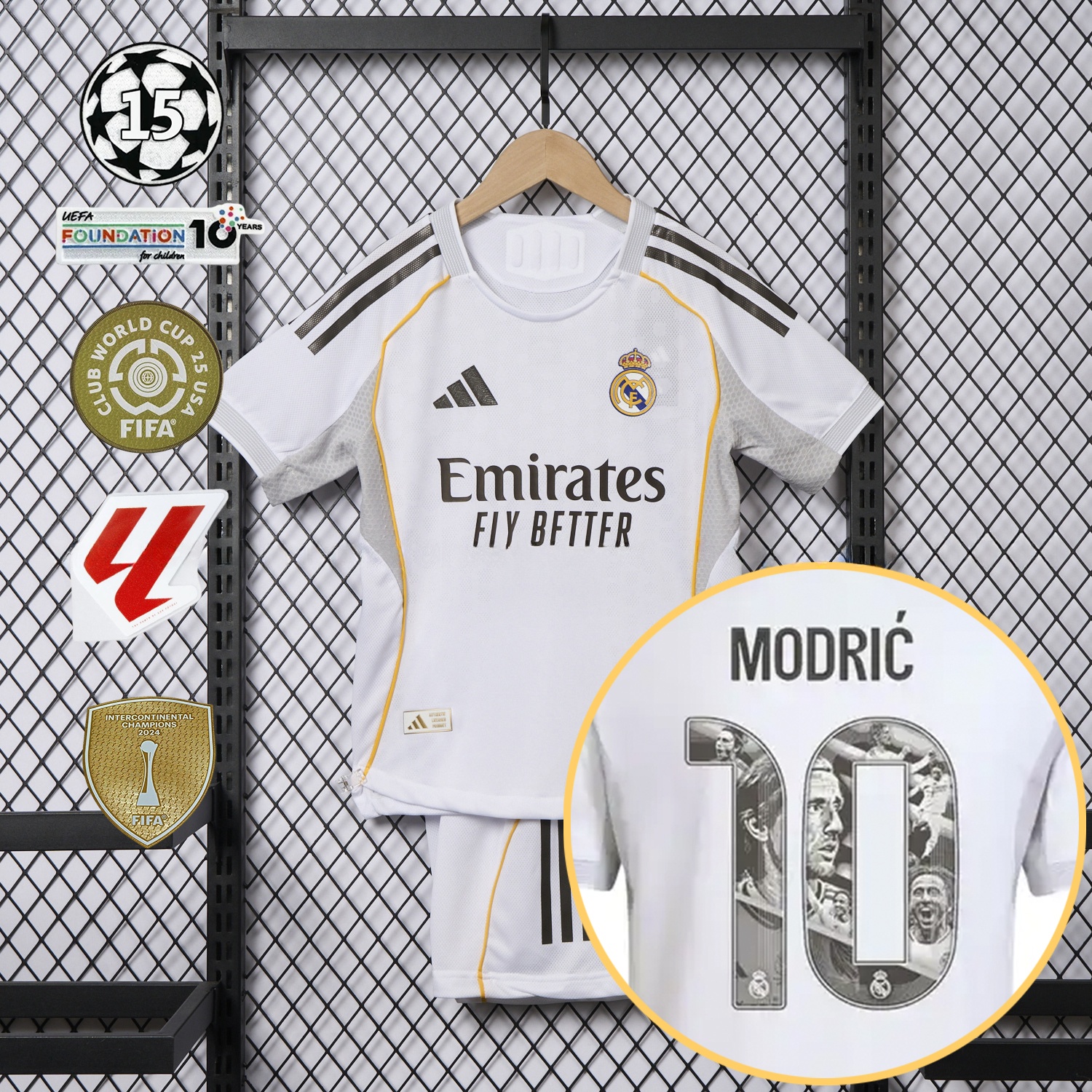 Real Madrid 25-26 Home Modrić Limited Edition Kids Kit - Player Version - ManixJersey