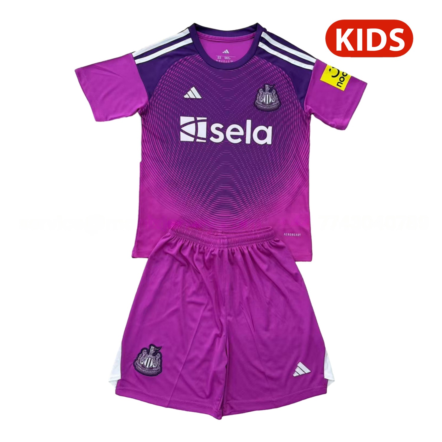 Newcastle United 25-26 Purple Goalkeeper Kids Kit - ManixJersey