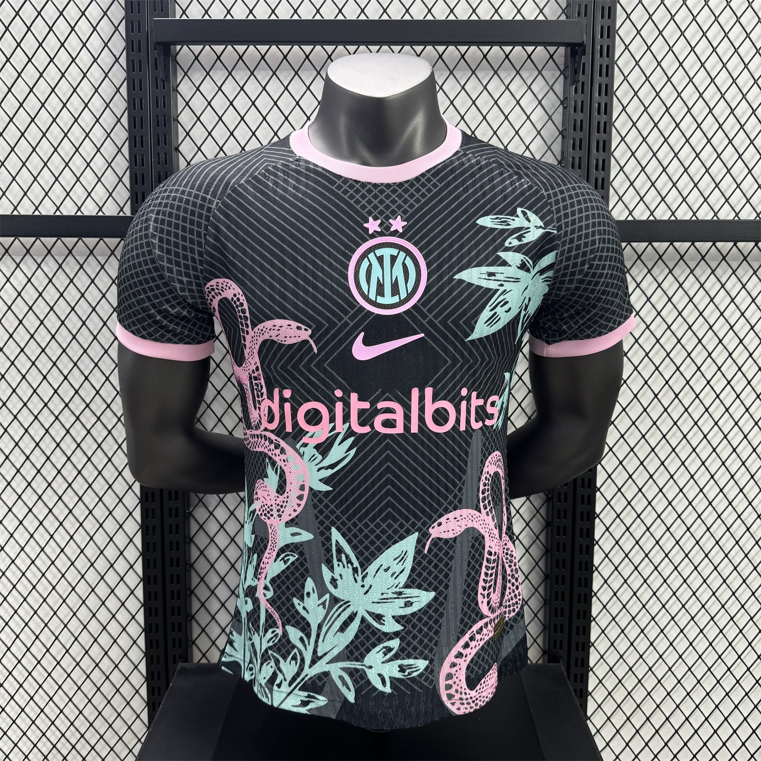 Inter Milan 25-26 Pink Snake Special Black Jersey - Player Version - ManixJersey