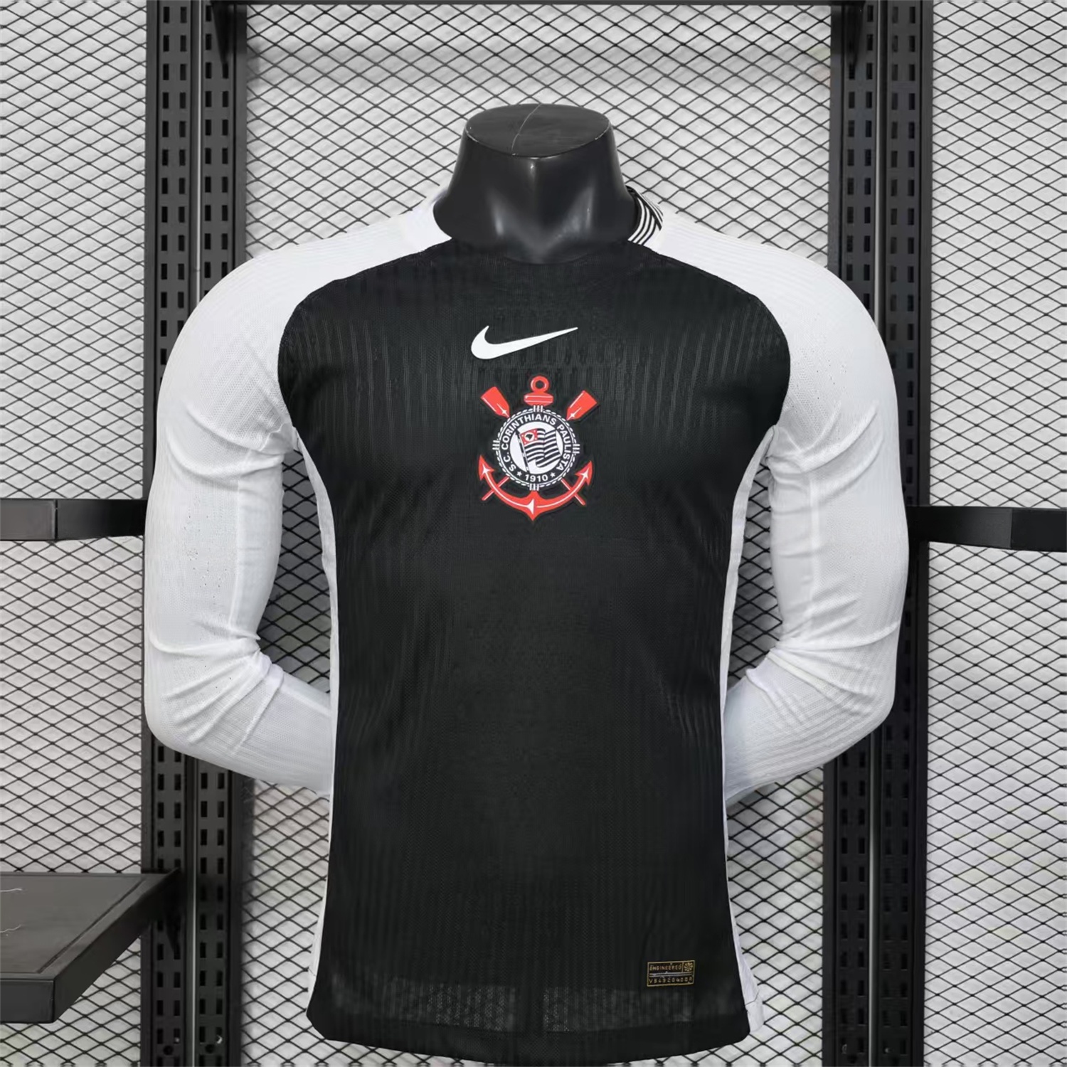 Corinthians 25-26 Black Away Long Sleeves Jersey - Player Version - ManixJersey