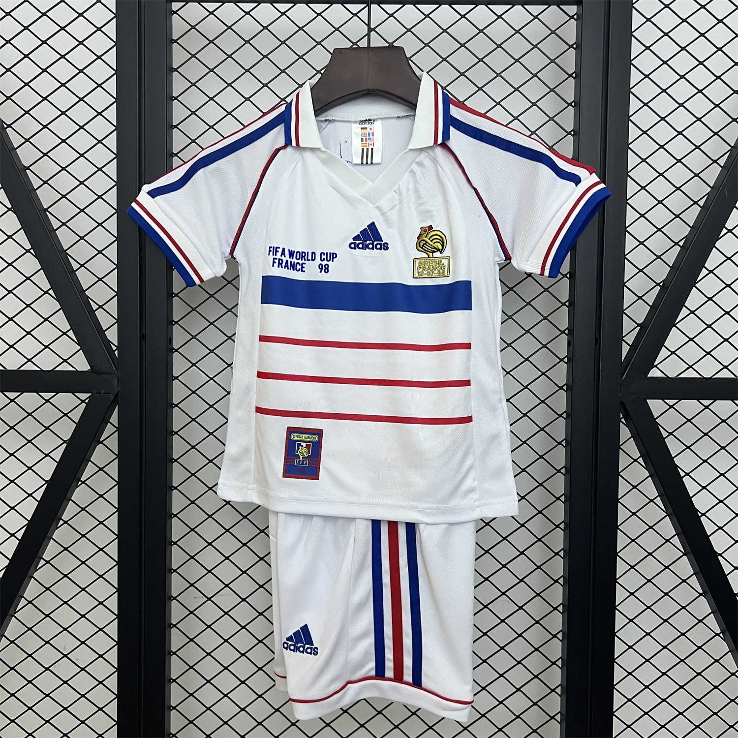 Retro France 1998 Away Kids Kit - ManixJersey