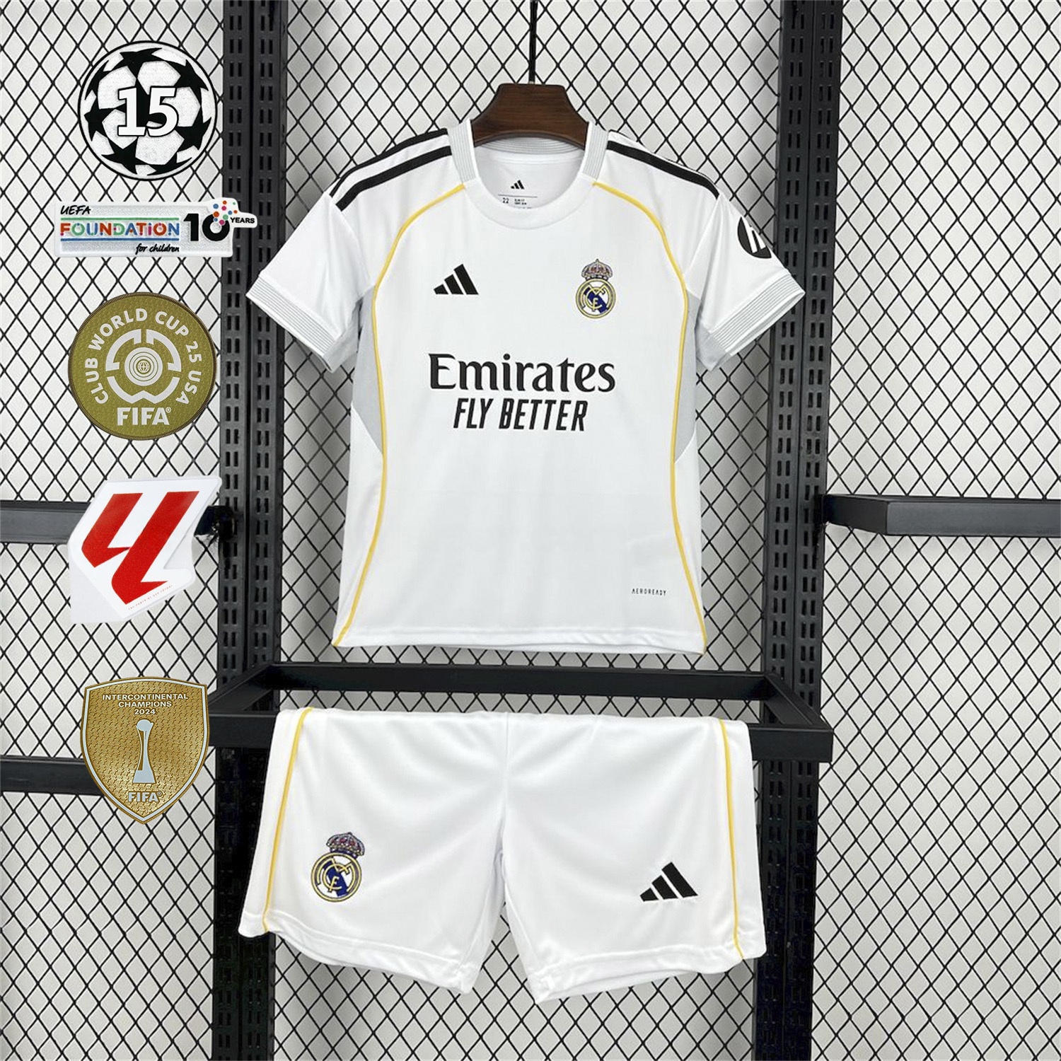 Real Madrid 25-26 Home White Kids Kit - Fans Version - ManixJersey