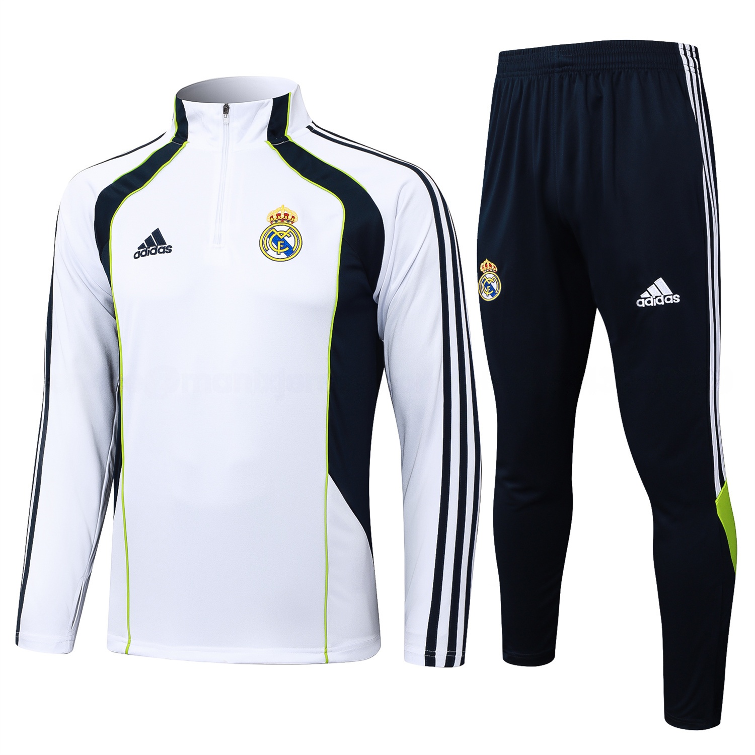 Real Madrid 25-26 Long Sleeve Training Set - White Urban Purist Style and Deep Blue Pants - ManixJersey