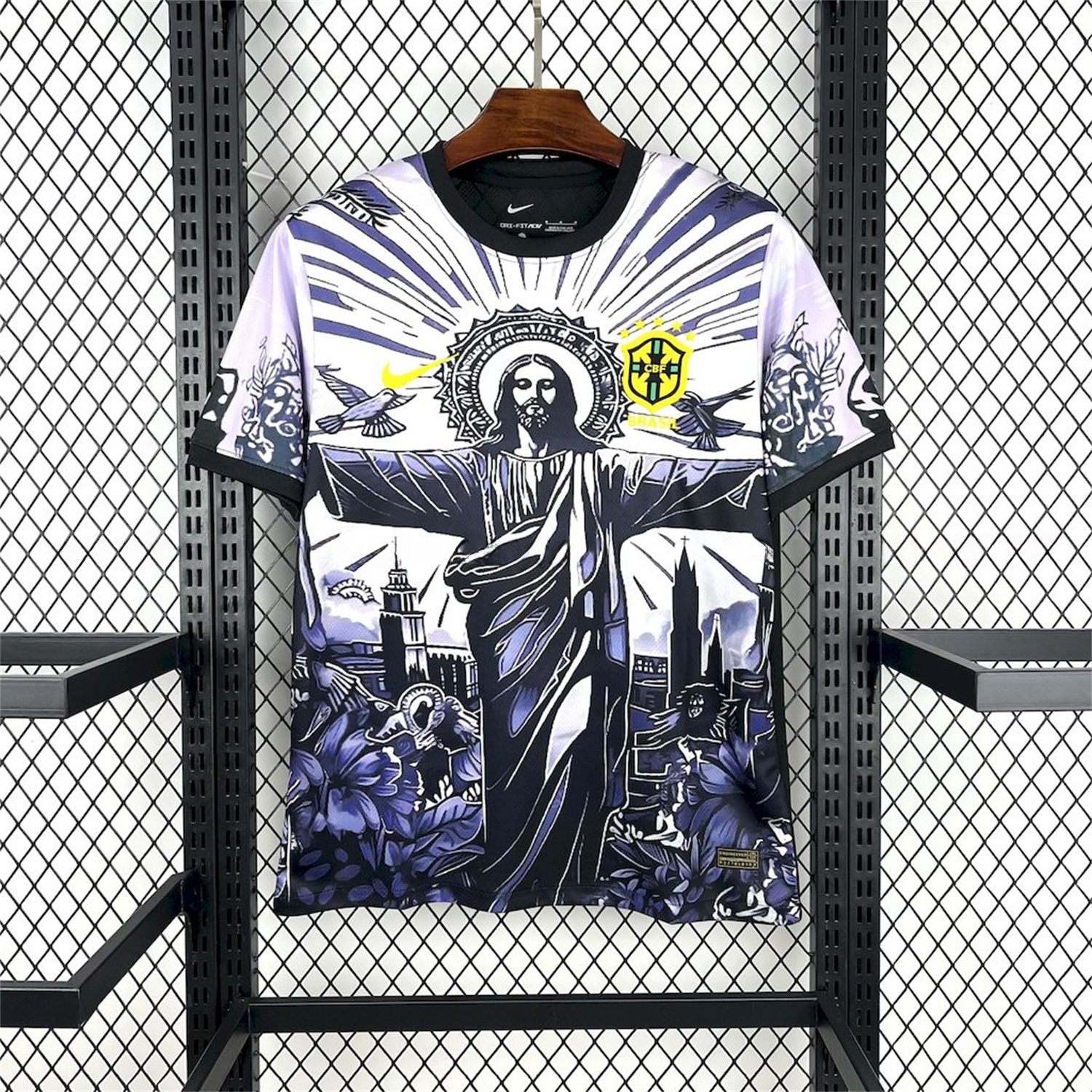 Brazil 25-26 Dark Purple Jesus Statue Special Jersey - Fans Version - ManixJersey