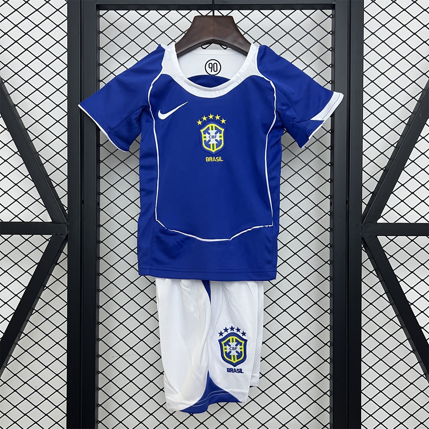 Retro Brazil 2004 Away Kids Kit - ManixJersey