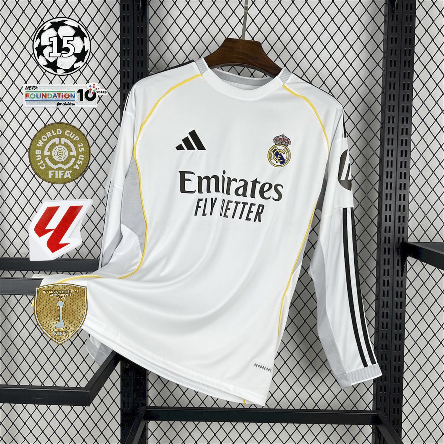 Real Madrid 25-26 Home Long Sleeves Jersey - Fans Version - ManixJersey