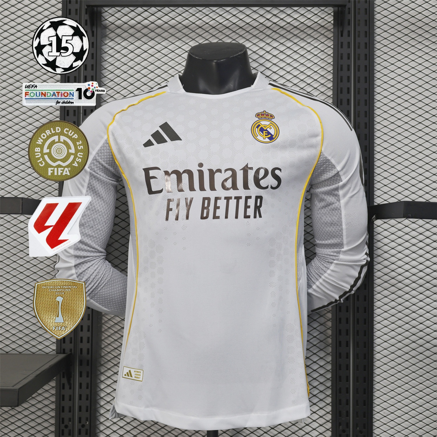 Real Madrid 25-26 Home Long Sleeves Jersey - Player Version - ManixJersey