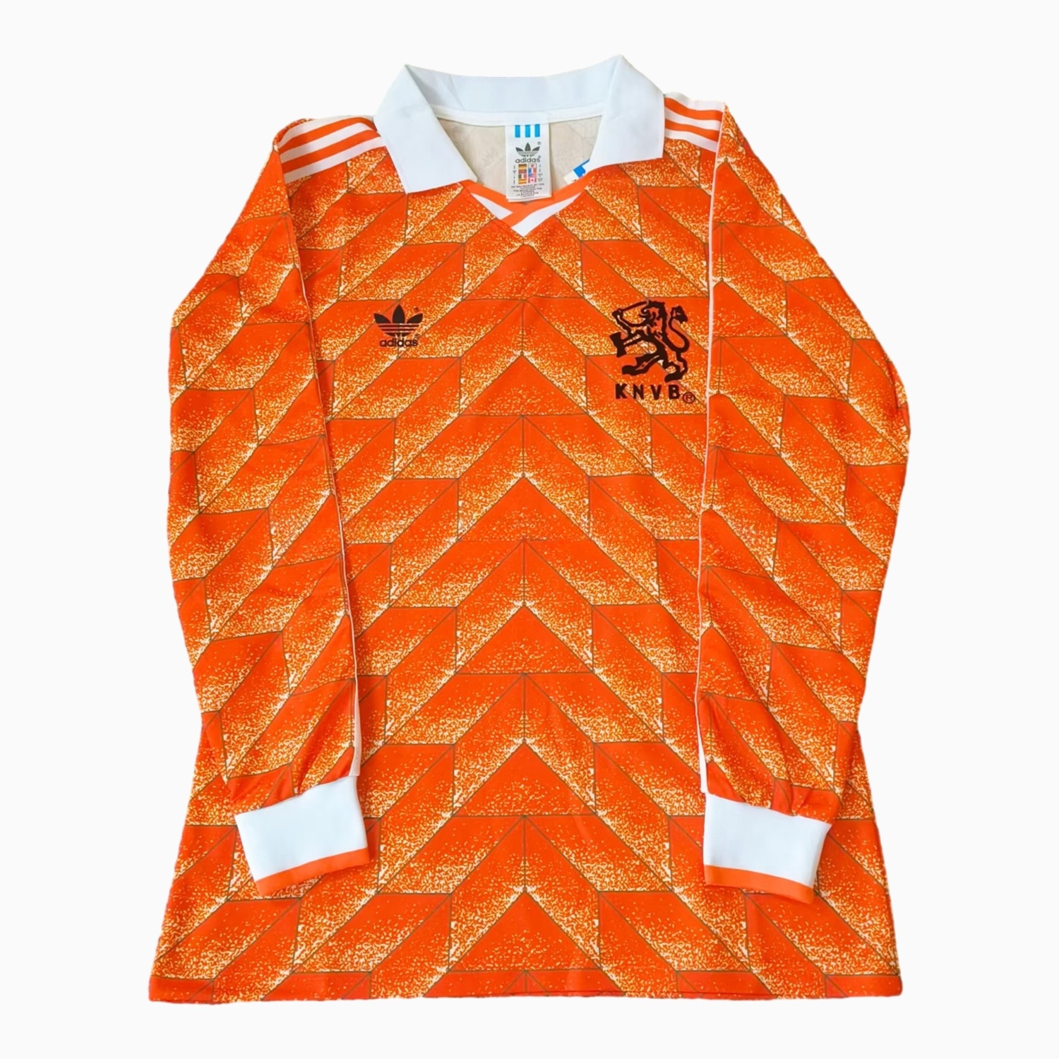 Retro Netherlands 1988 Home Long Sleeves Jersey - ManixJersey