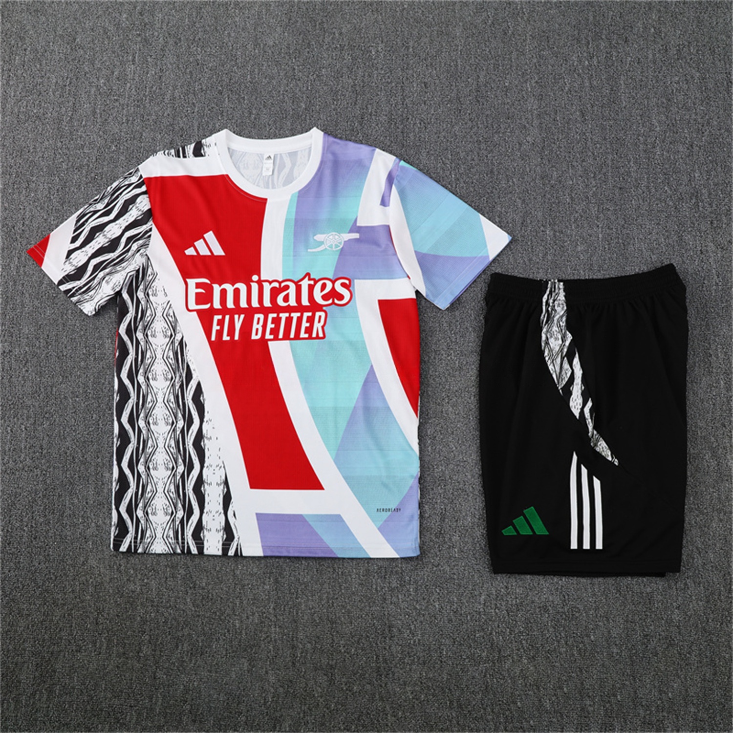 Arsenal 24-25 Pre-Match Kids Short-Sleeve Training Set - Camouflage - ManixJersey