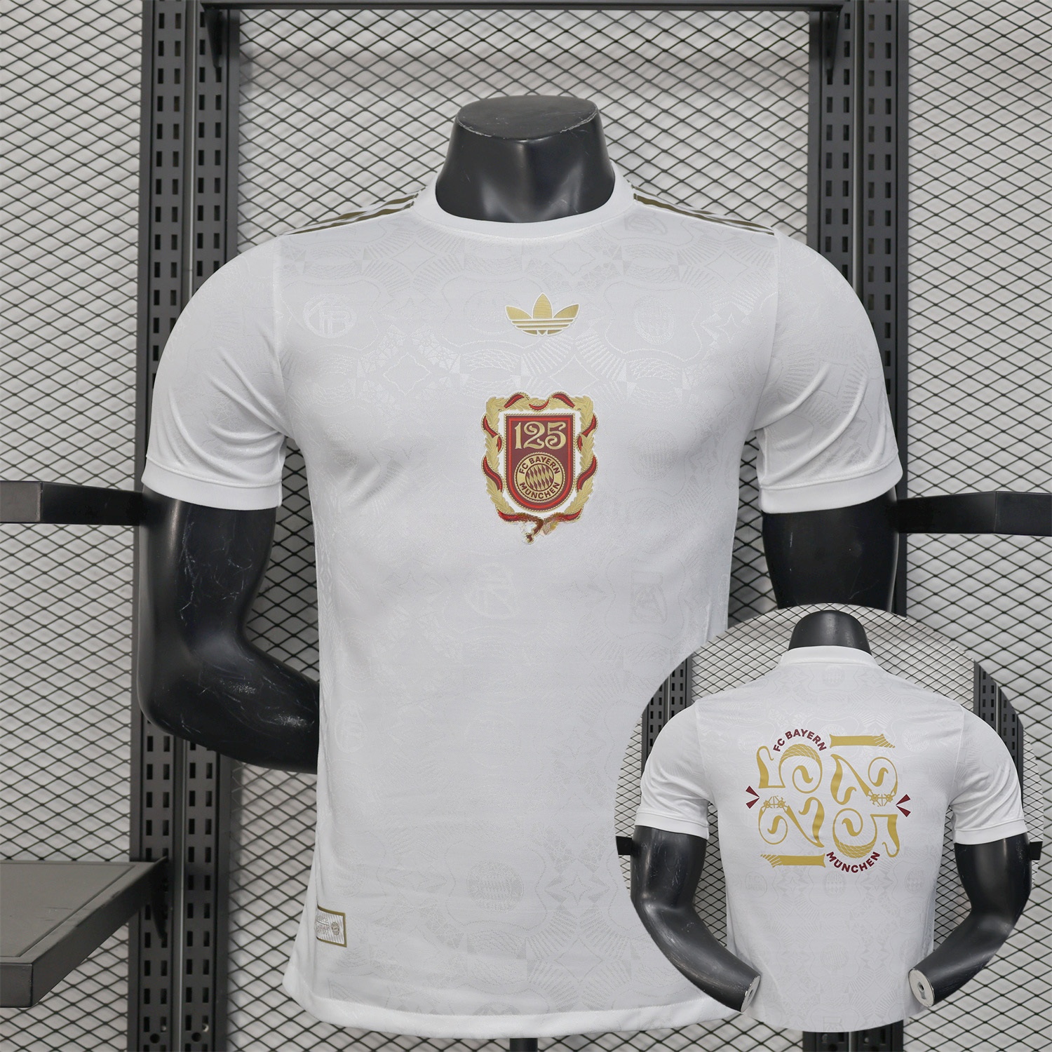 Bayern Munich 2025 White 125th Anniversary Jersey - with 125th Patch on Back - Player Version - ManixJersey